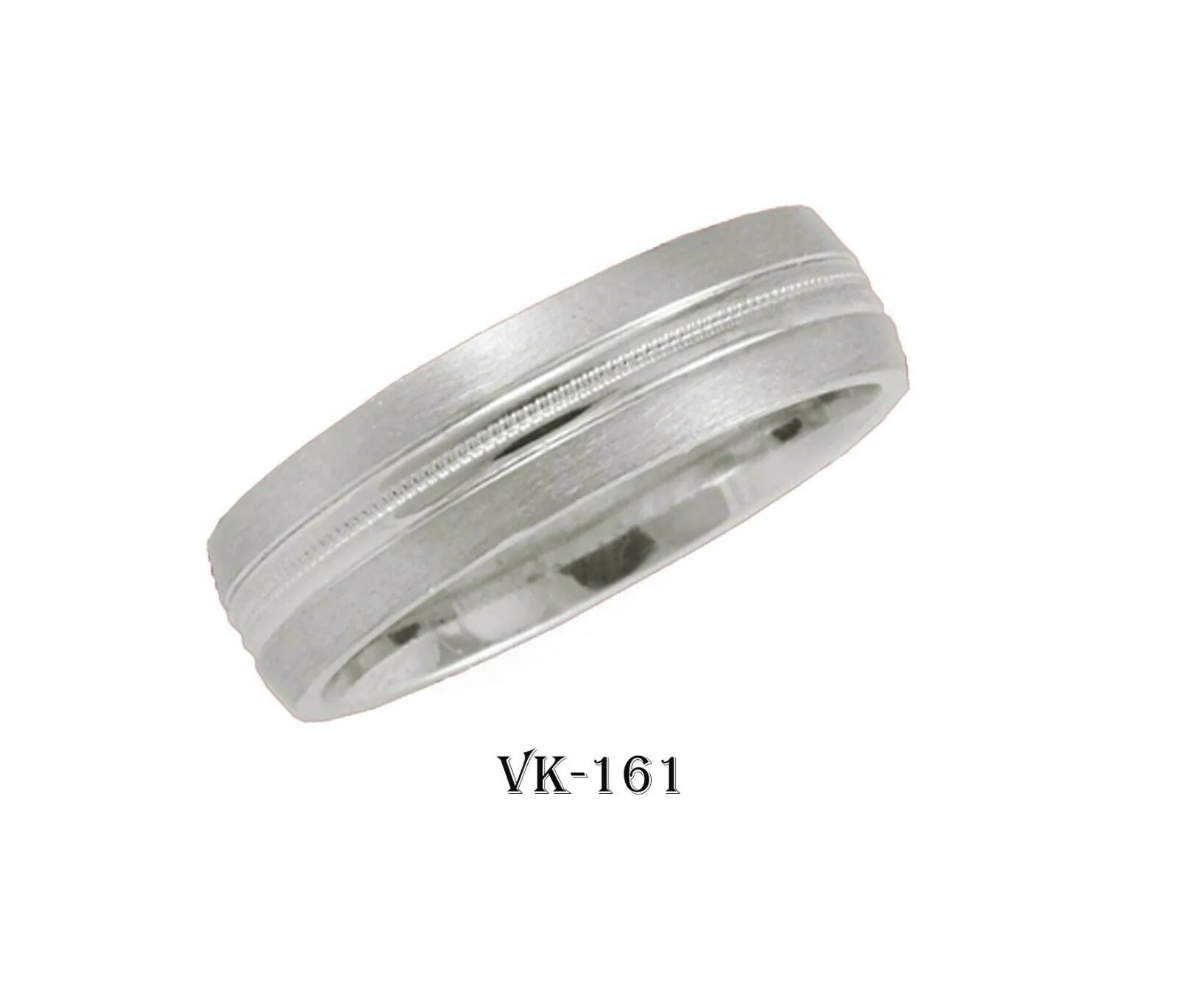 14k Solid Gold Elegant Ladies Modern Satin Finished Flat Band 6MM Ring VK161v