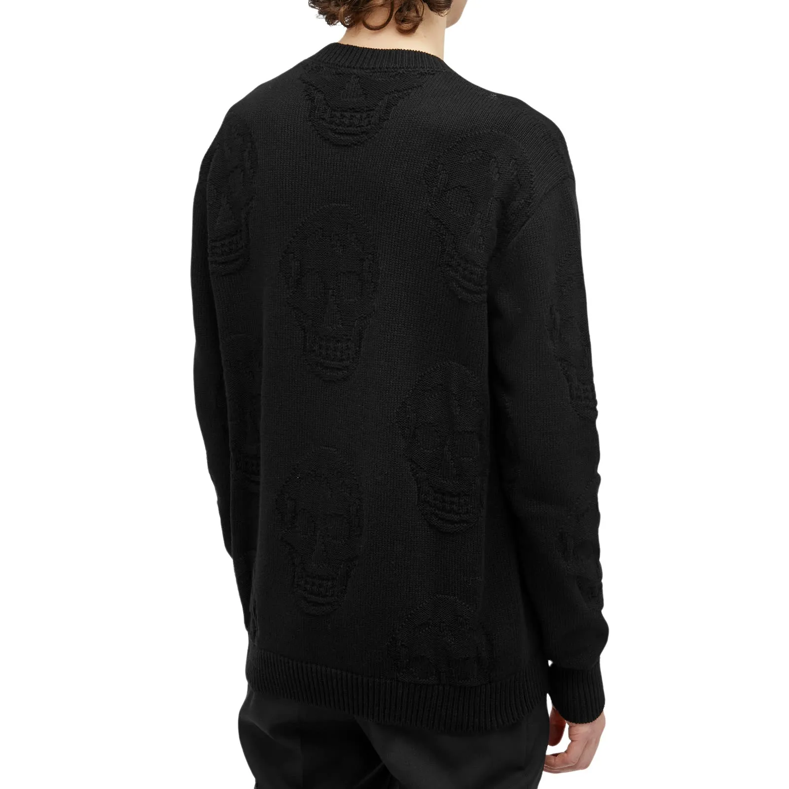 alexander mcqueen  |Crew Neck Unisex Street Style Long Sleeves Plain Cotton Logo