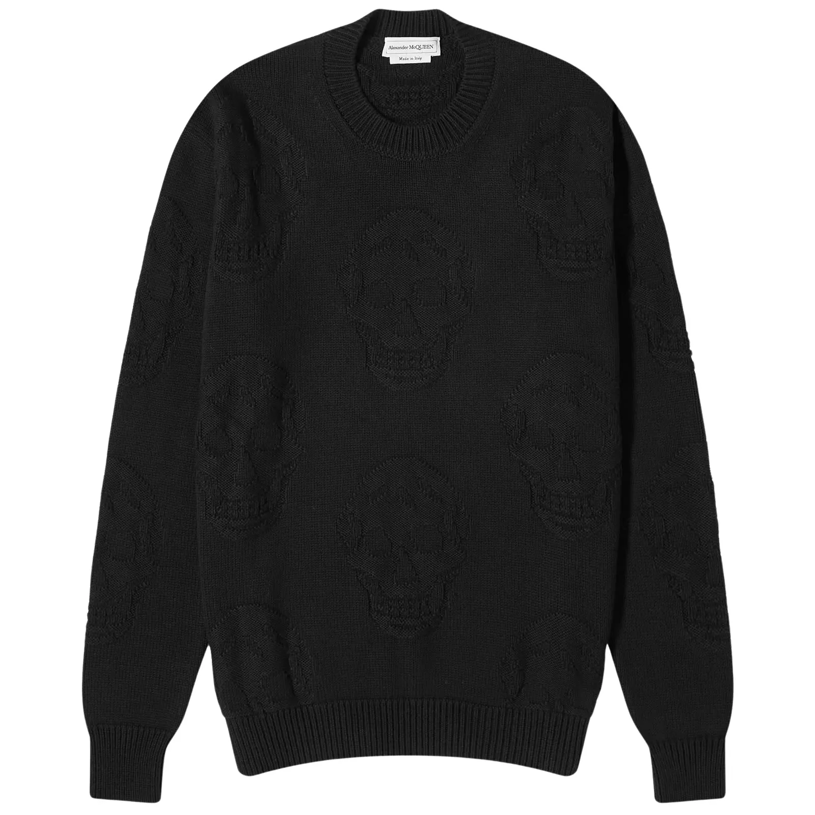 alexander mcqueen  |Crew Neck Unisex Street Style Long Sleeves Plain Cotton Logo