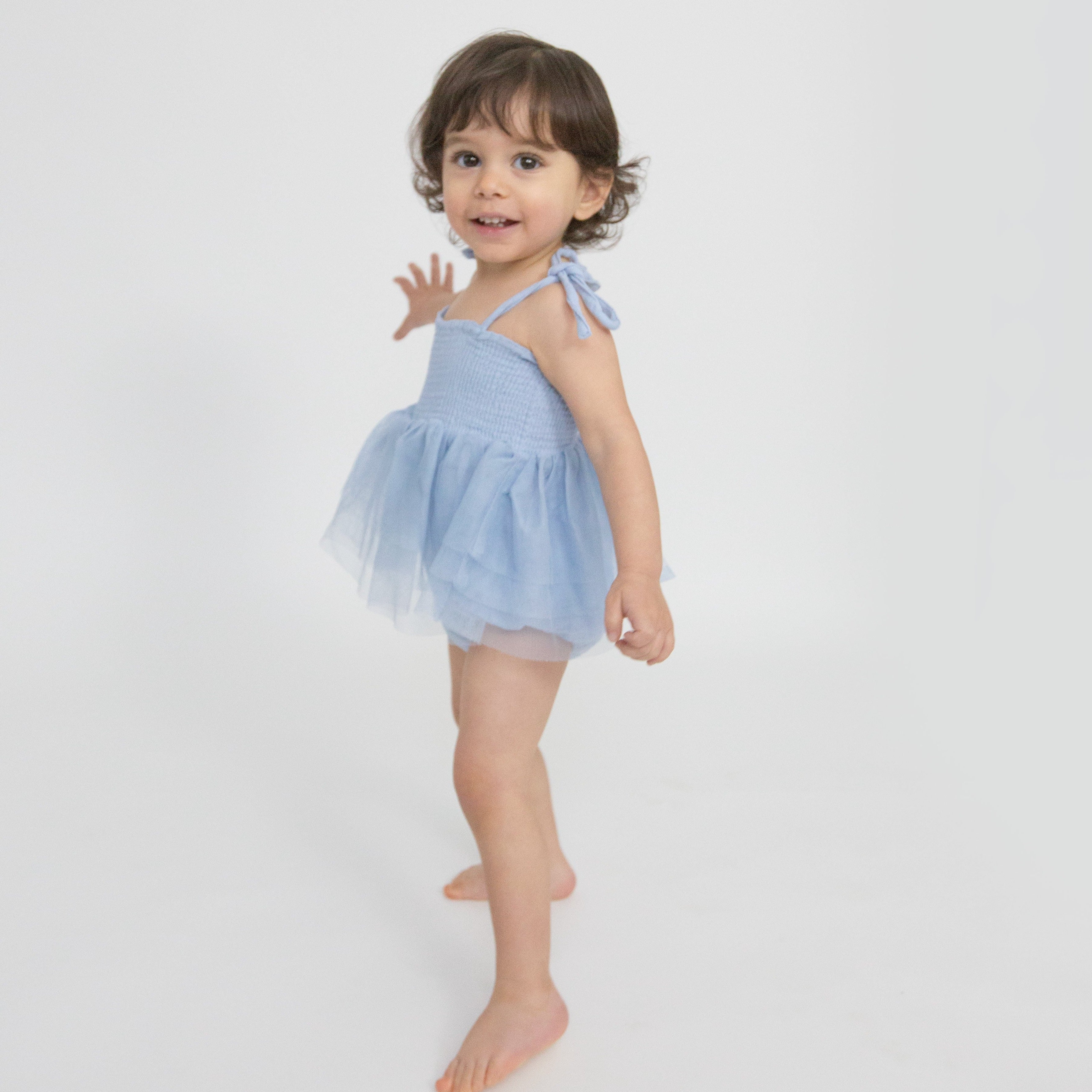 Angel Dear Solid Muslin Tutu Bubble - Dusty Blue