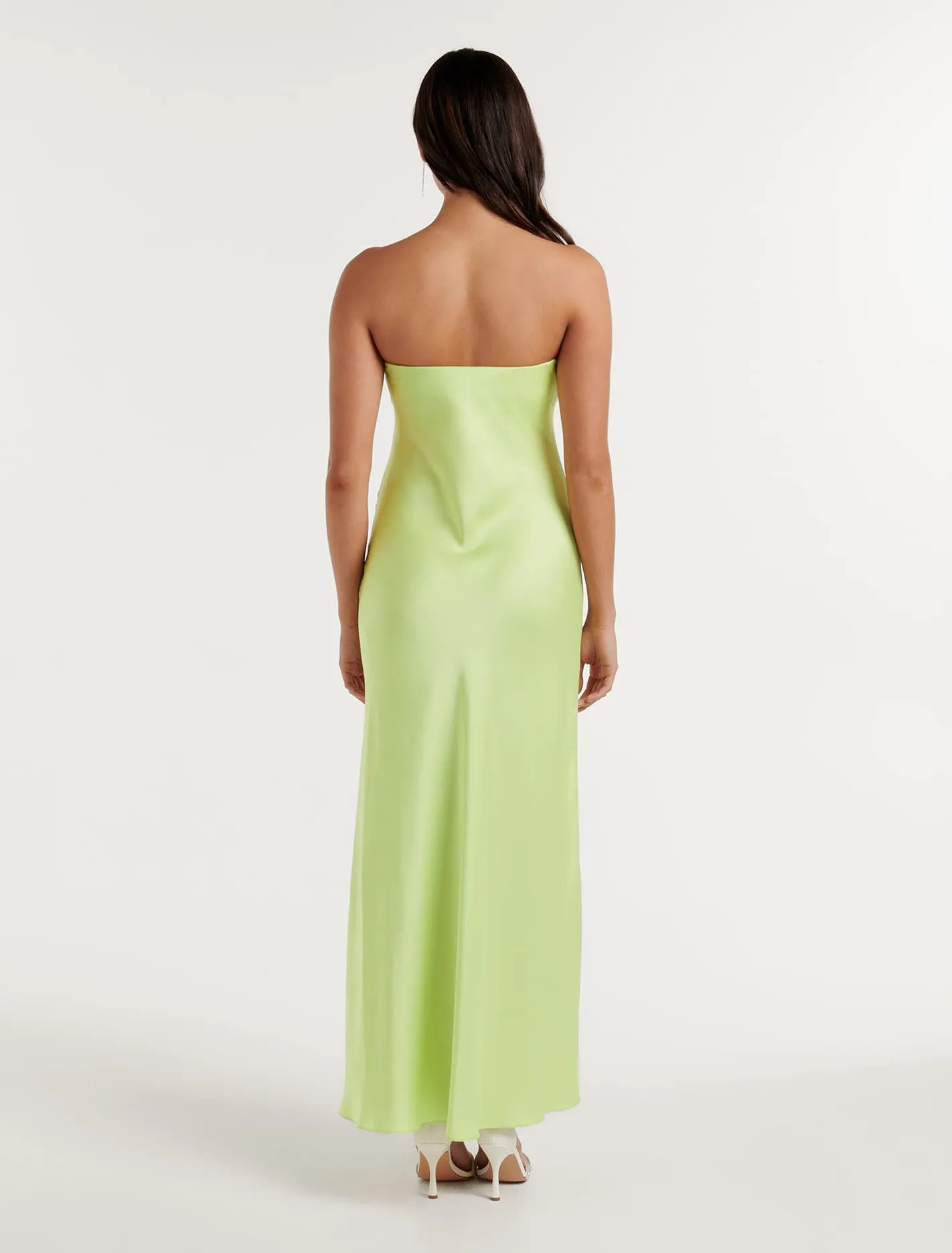 Avery Satin Strapless Dress