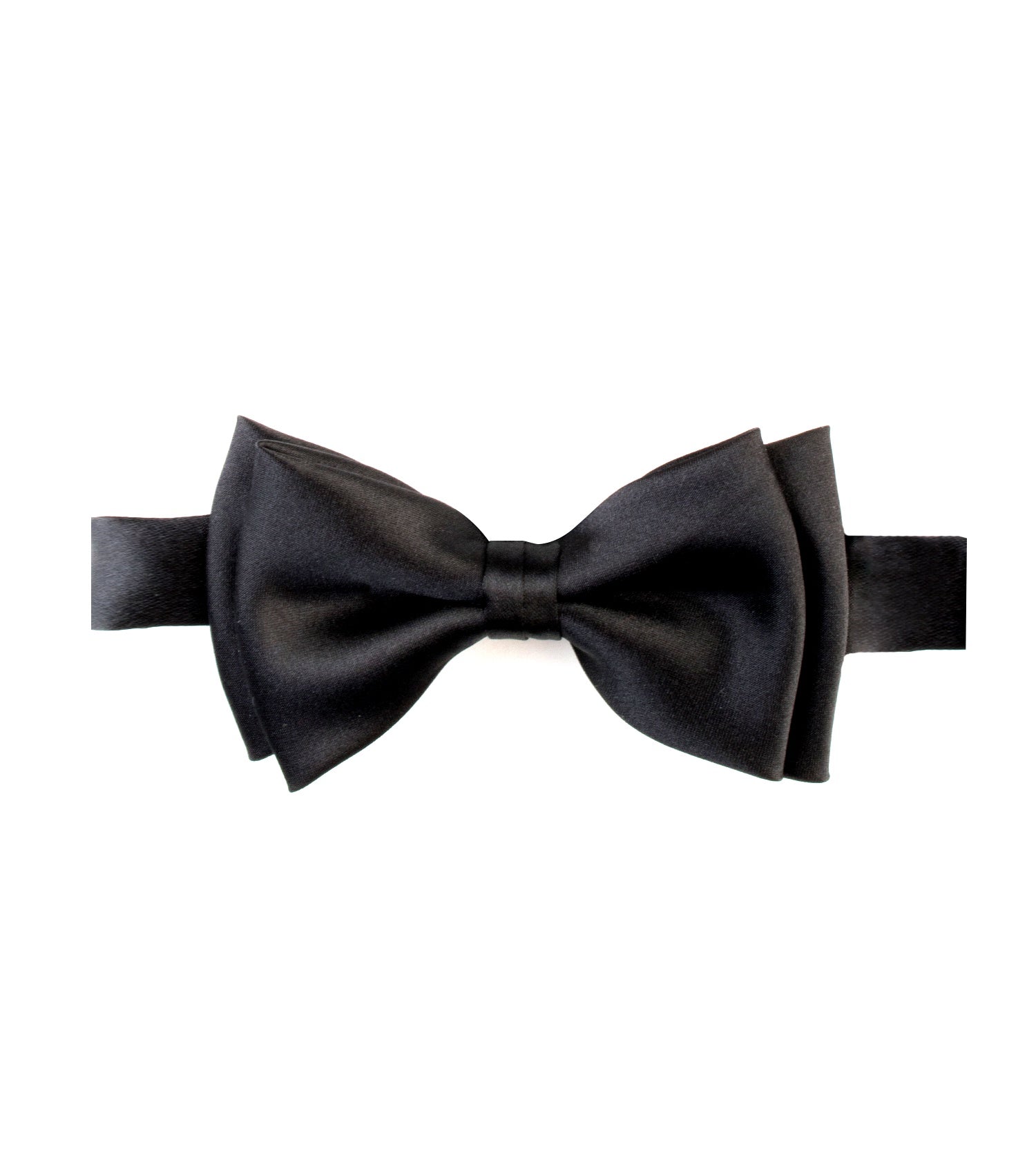 Black Satin Double Bowtie