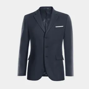  Blazer azul marino slim fit de 3 botones y con pañuelo