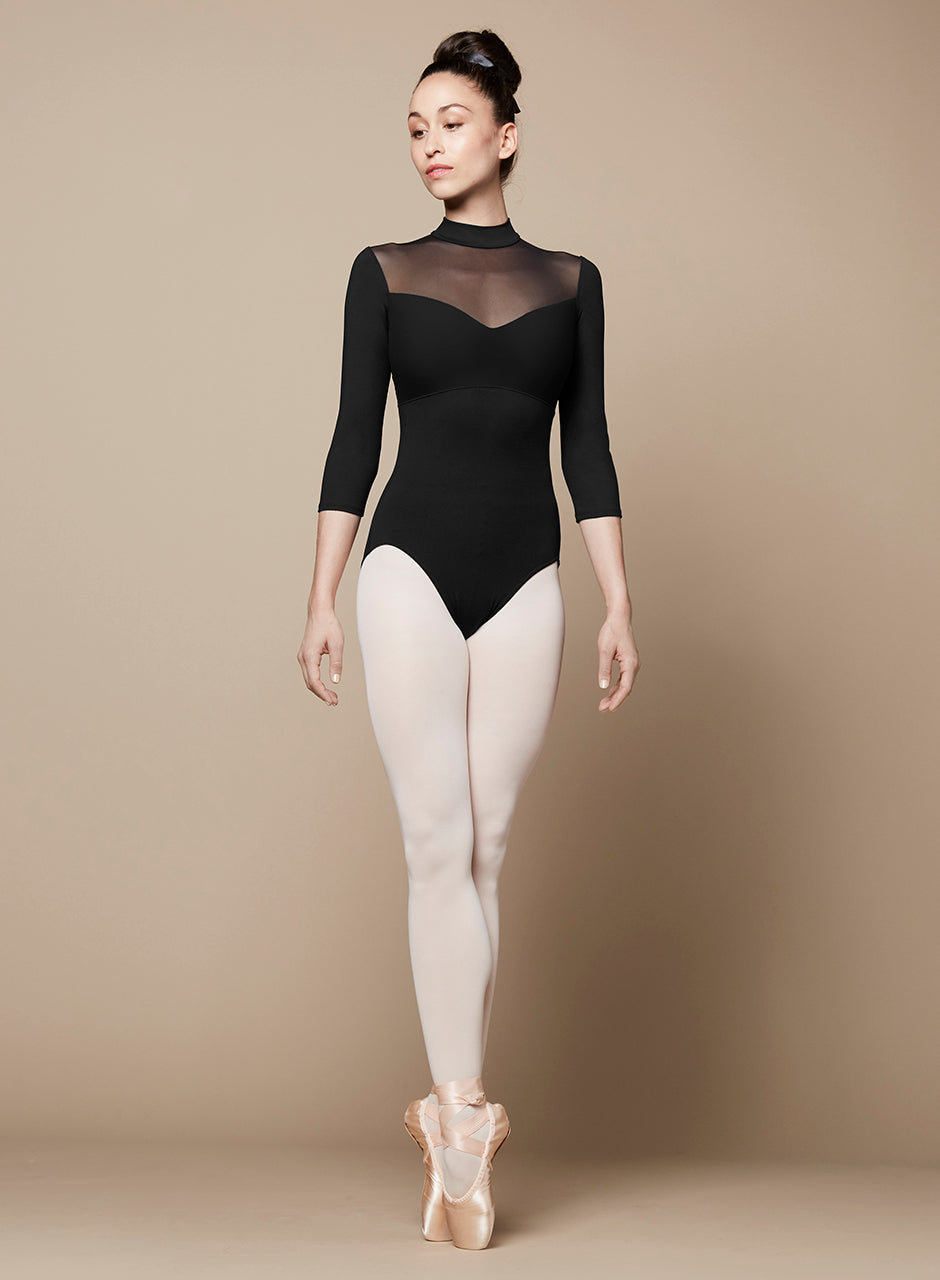 Bloch Adult Zip Back Faye Three Quarter Length Sleeve Leotard - L9809