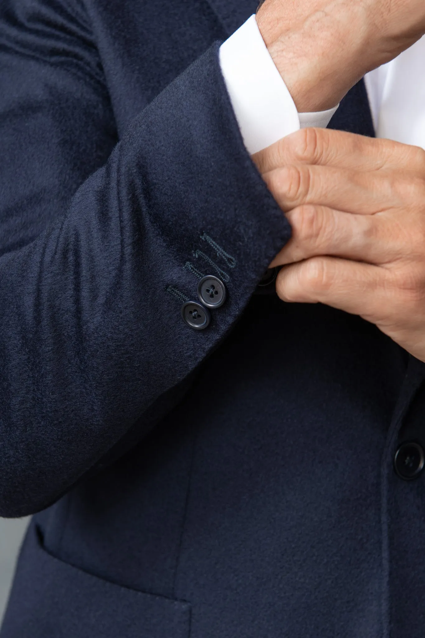 Blue blazer in cashmere - Made in Italy