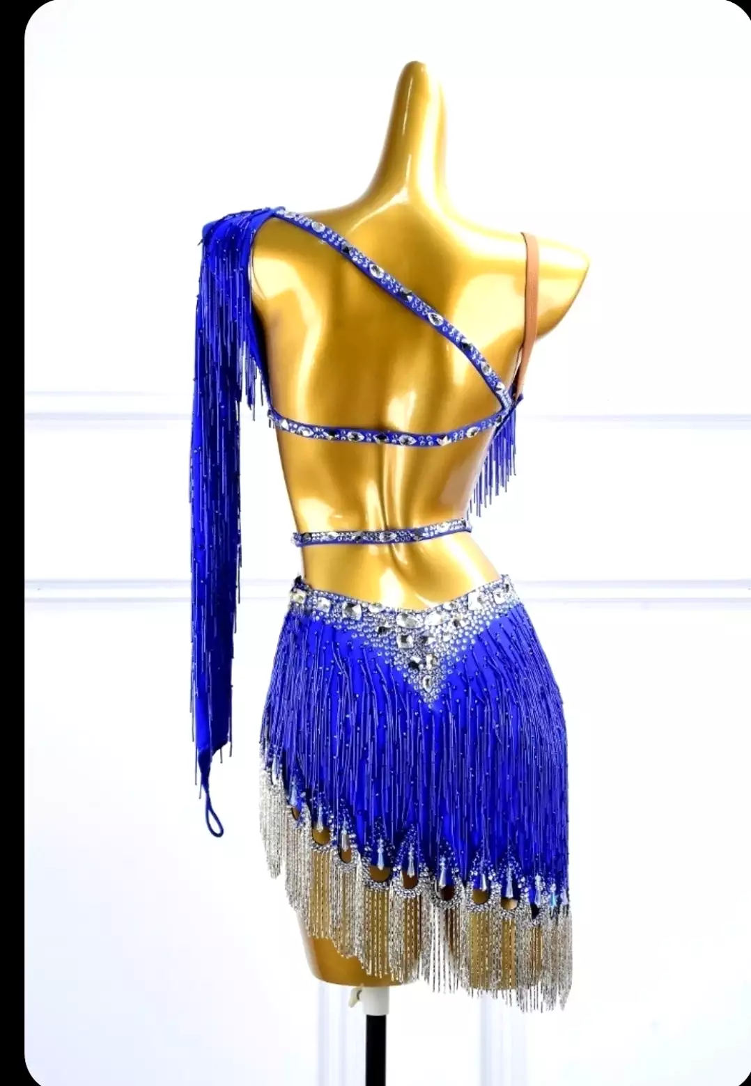 Blue Latin Dance Dress |  Mesmerizing Movement