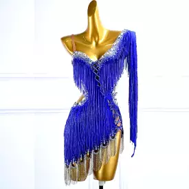 Blue Latin Dance Dress |  Mesmerizing Movement