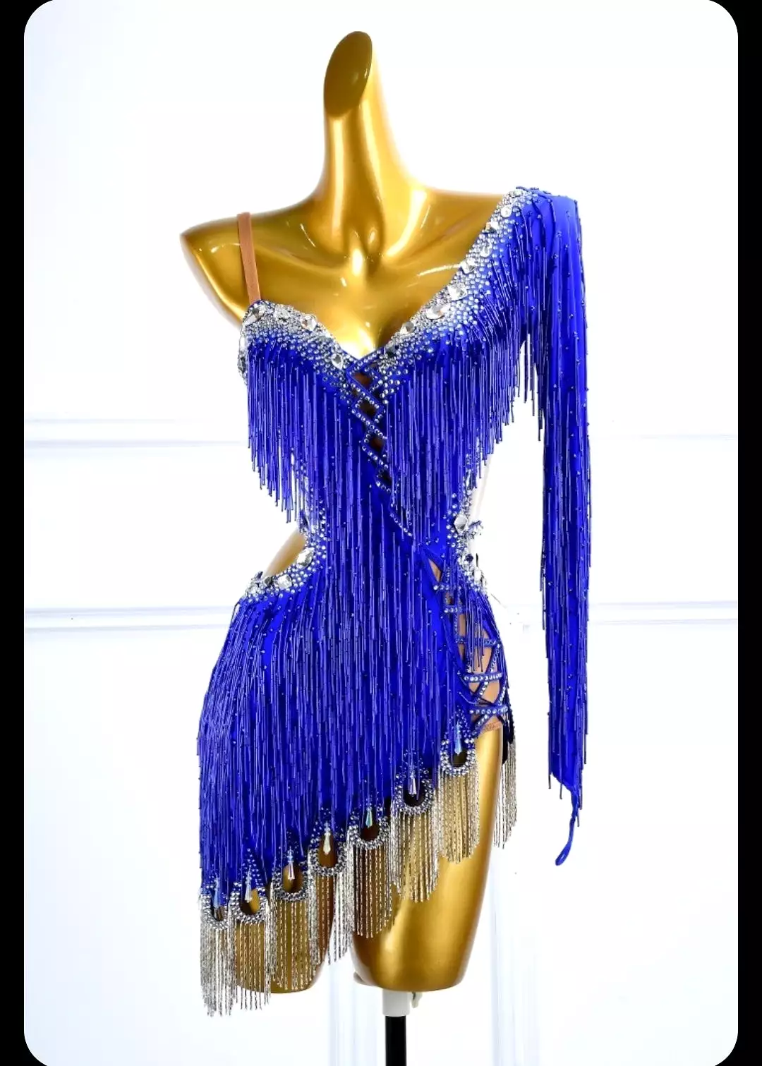 Blue Latin Dance Dress |  Mesmerizing Movement