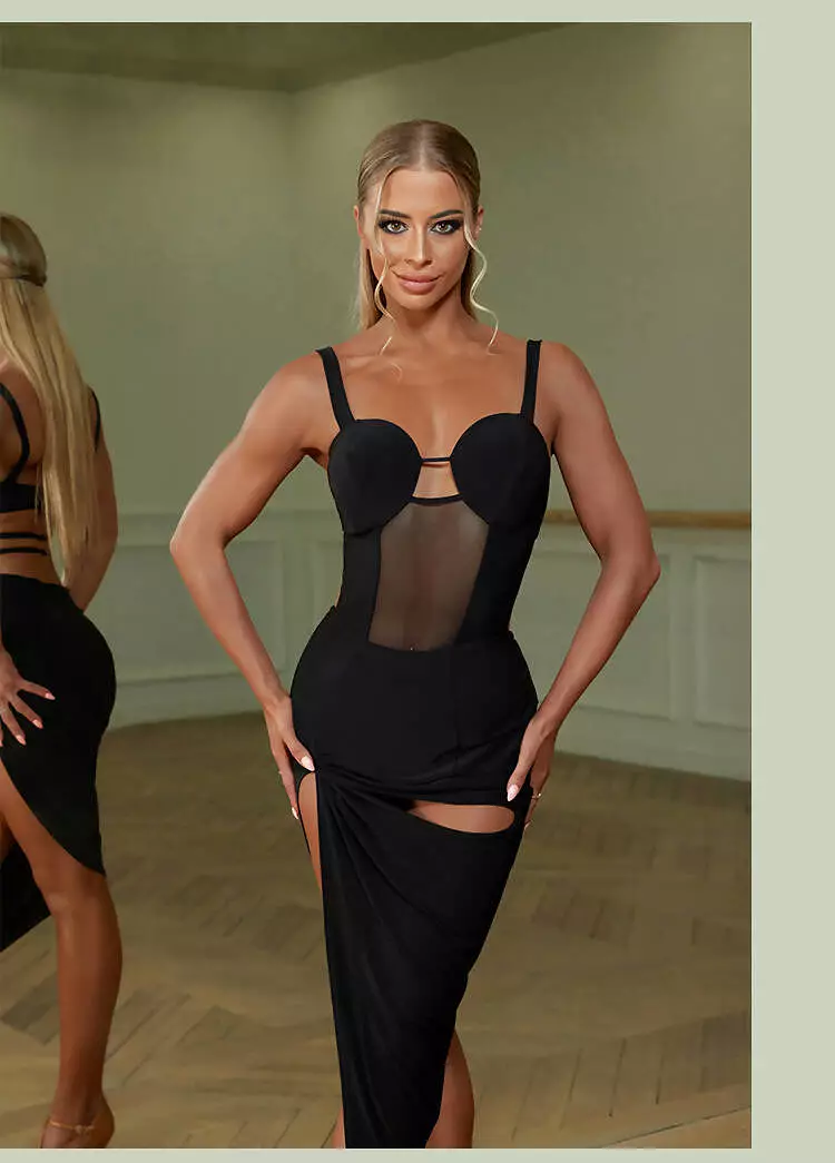 Body-Hugging Latin Dance Wear Dress | 2367