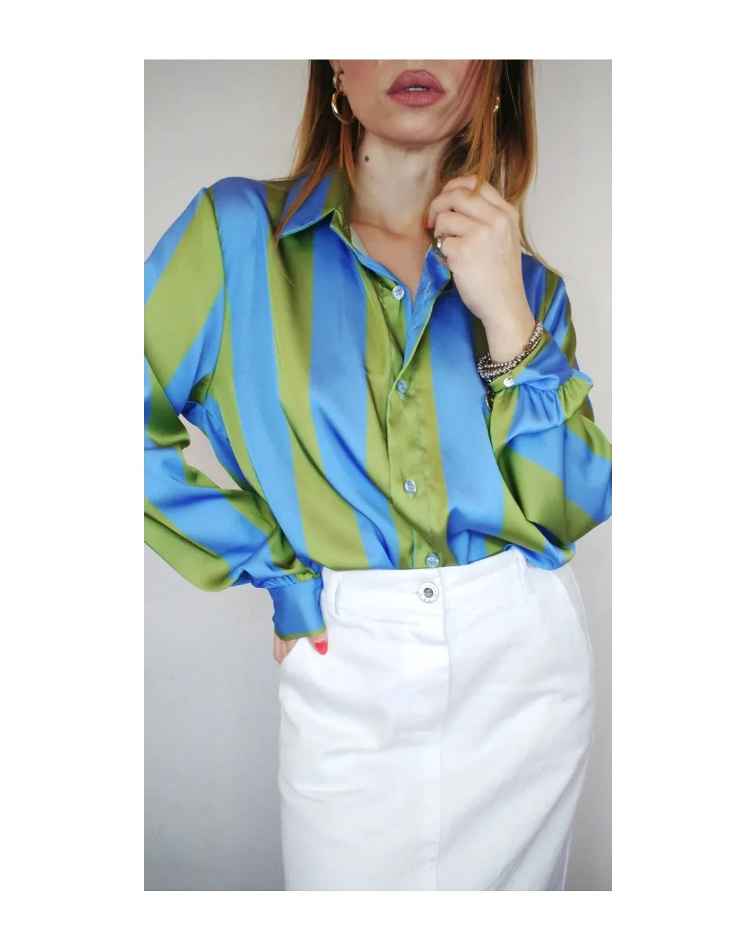 Camicia satin a righe!