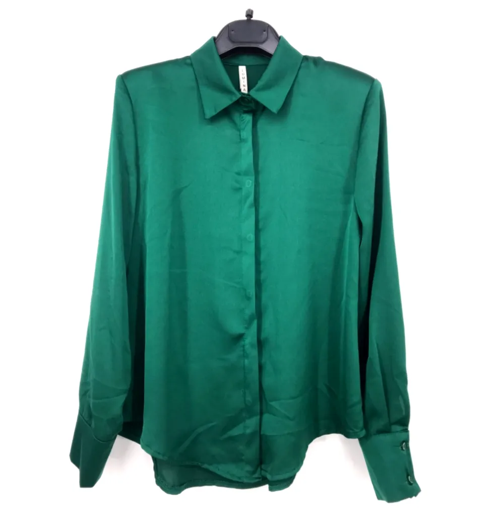 Camicia satin con spallina: VERDE SMERALDO o CHAMPAGNE!