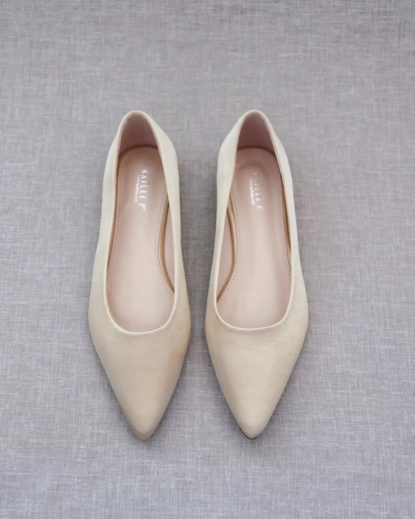 Champagne Pointy Toe Flats