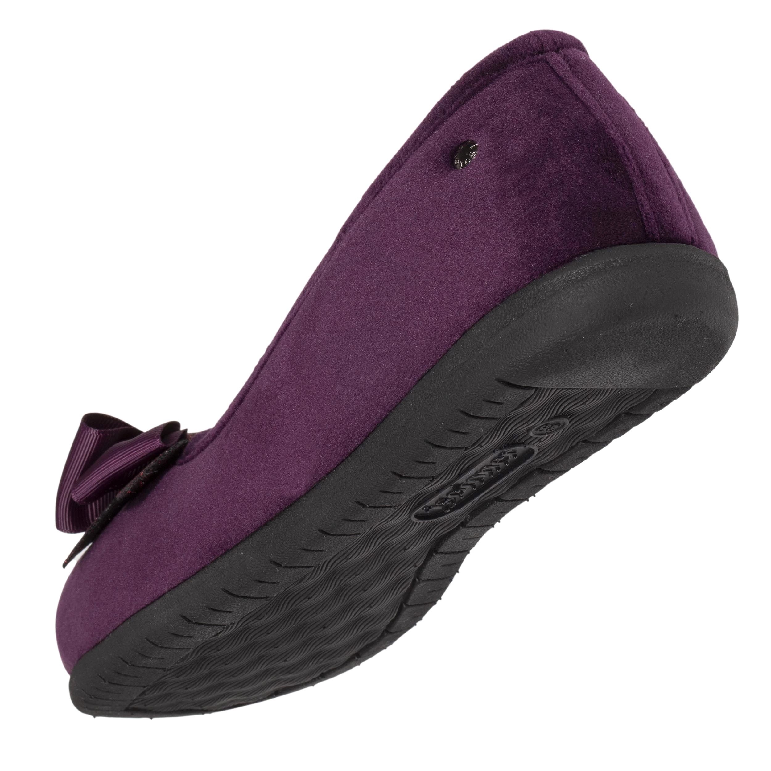 Chaussons ballerines Femme Aubergine