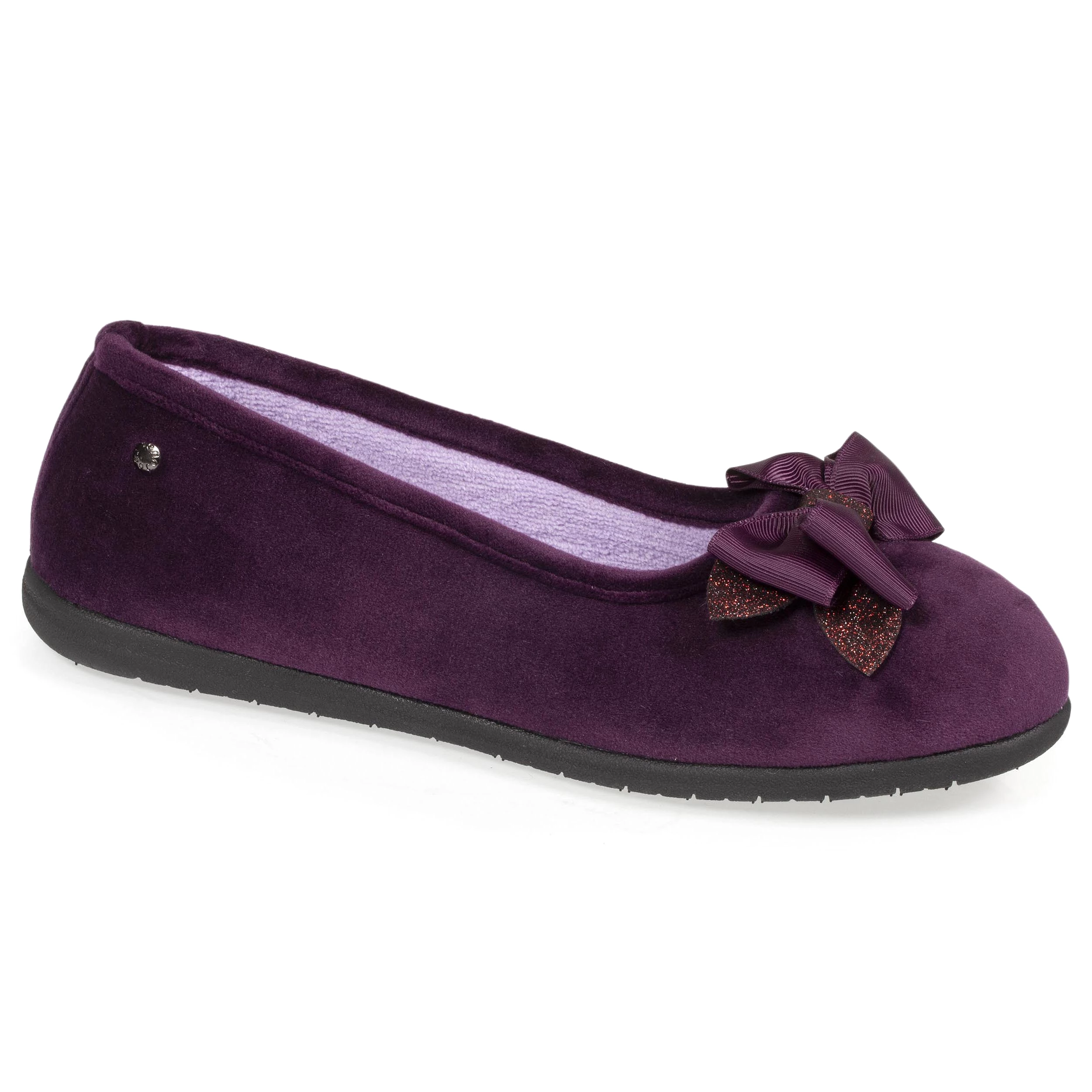 Chaussons ballerines Femme Aubergine