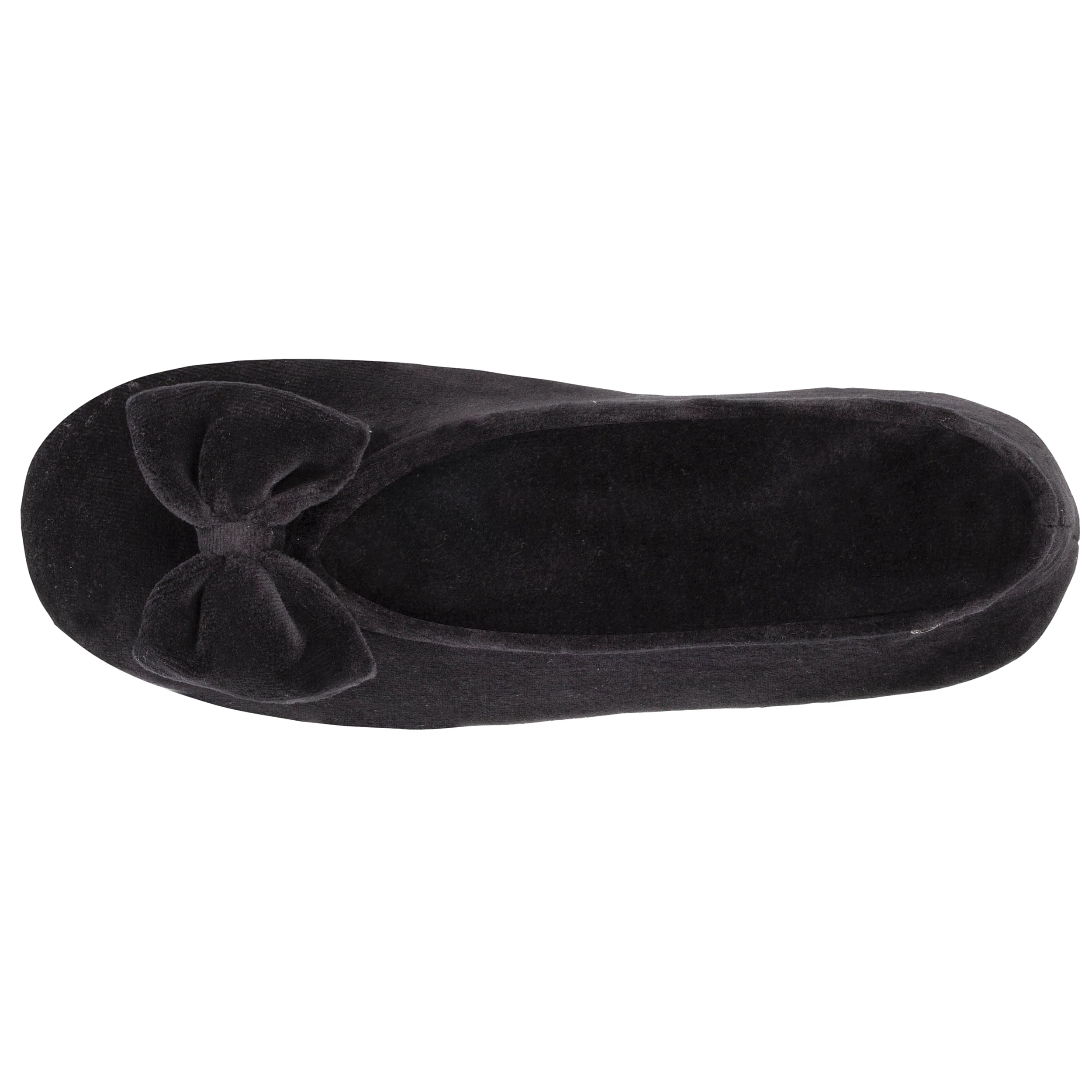 Chaussons ballerines Femme Grand Noeud Noir