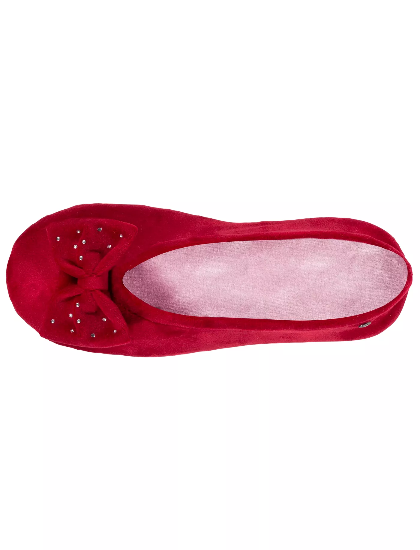 Chaussons ballerines Femme grand noeud strass