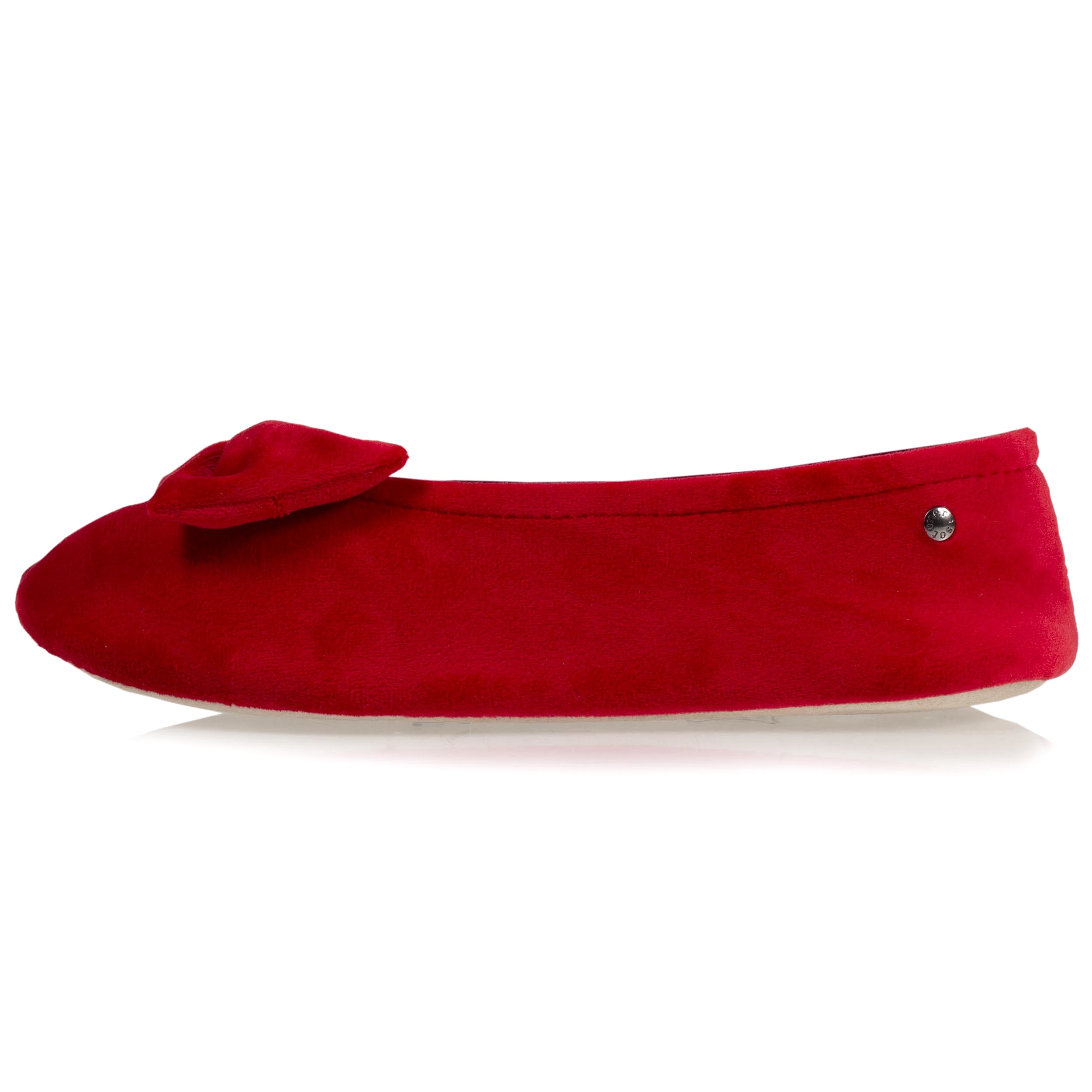 Chaussons ballerines Femme Grand Nud Rouge