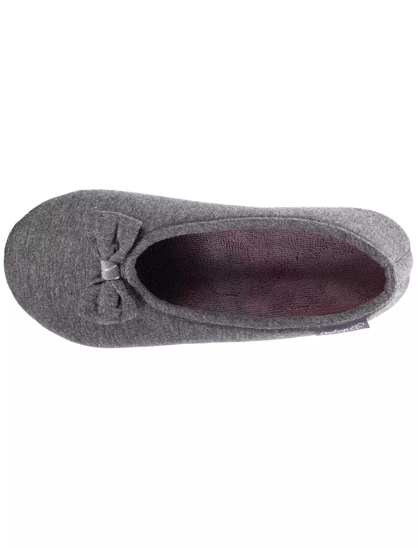 Chaussons ballerines Femme Gris chiné foncé