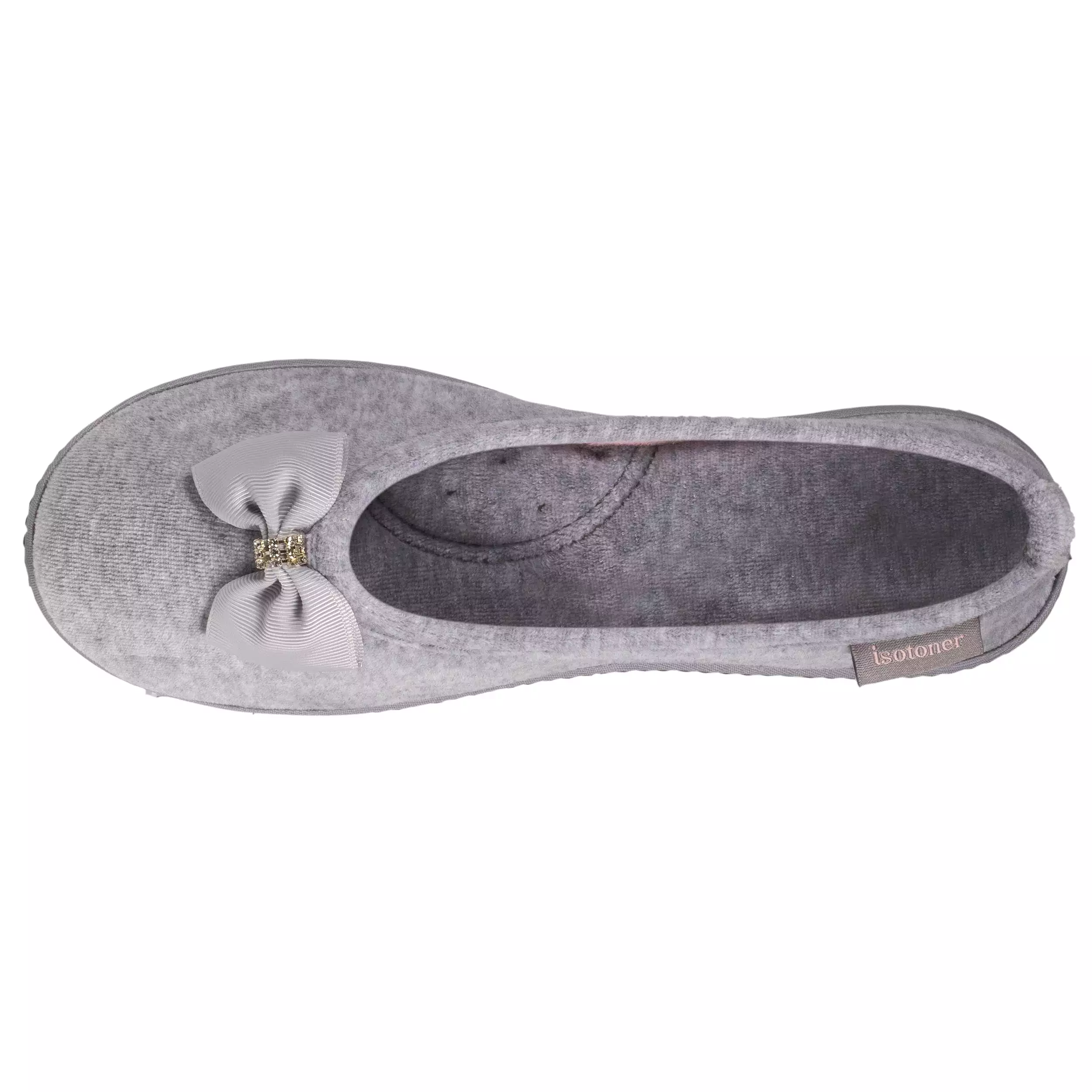 Chaussons ballerines Femme Gris Nud bijoux