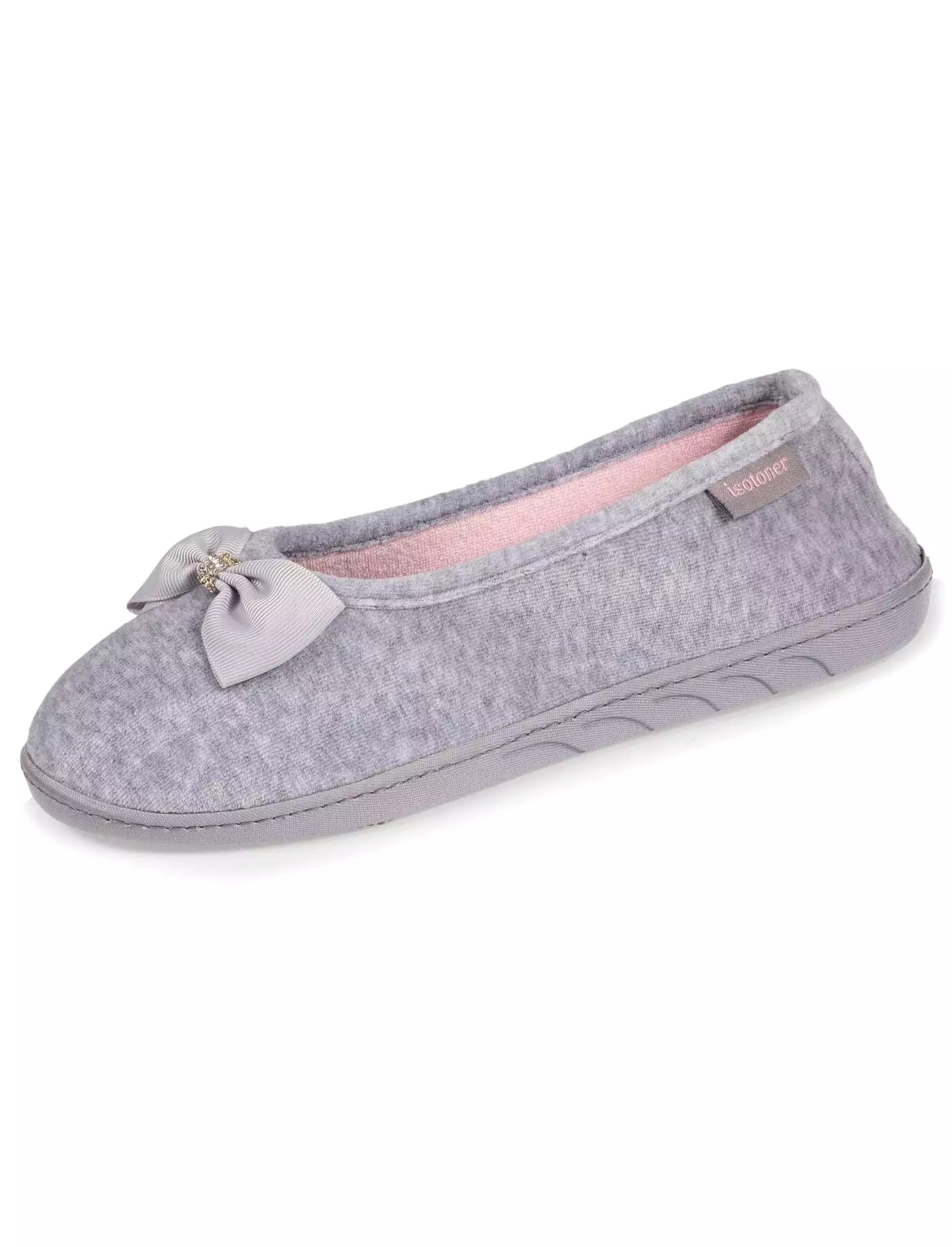 Chaussons ballerines Femme Gris Nud bijoux