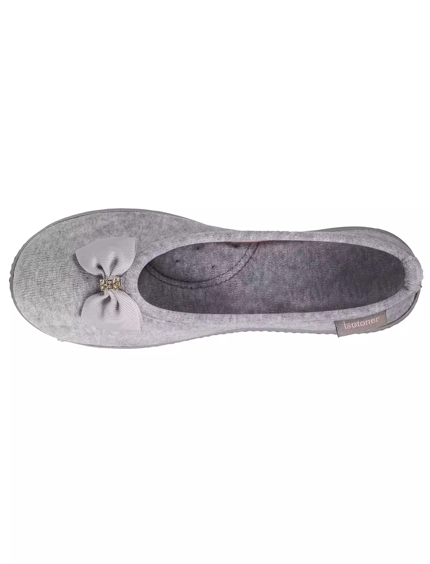 Chaussons ballerines Femme Gris Nud bijoux