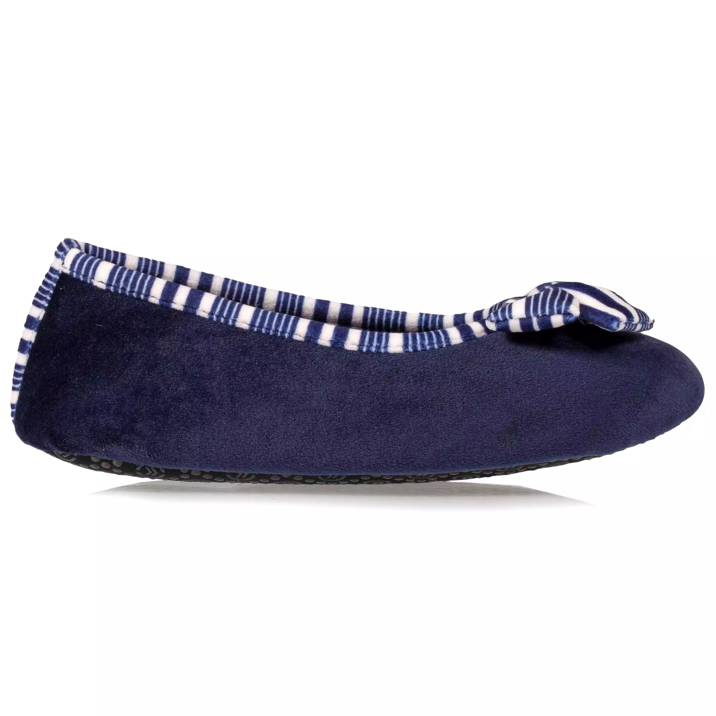 Chaussons ballerines Femme Marine Nud rayé