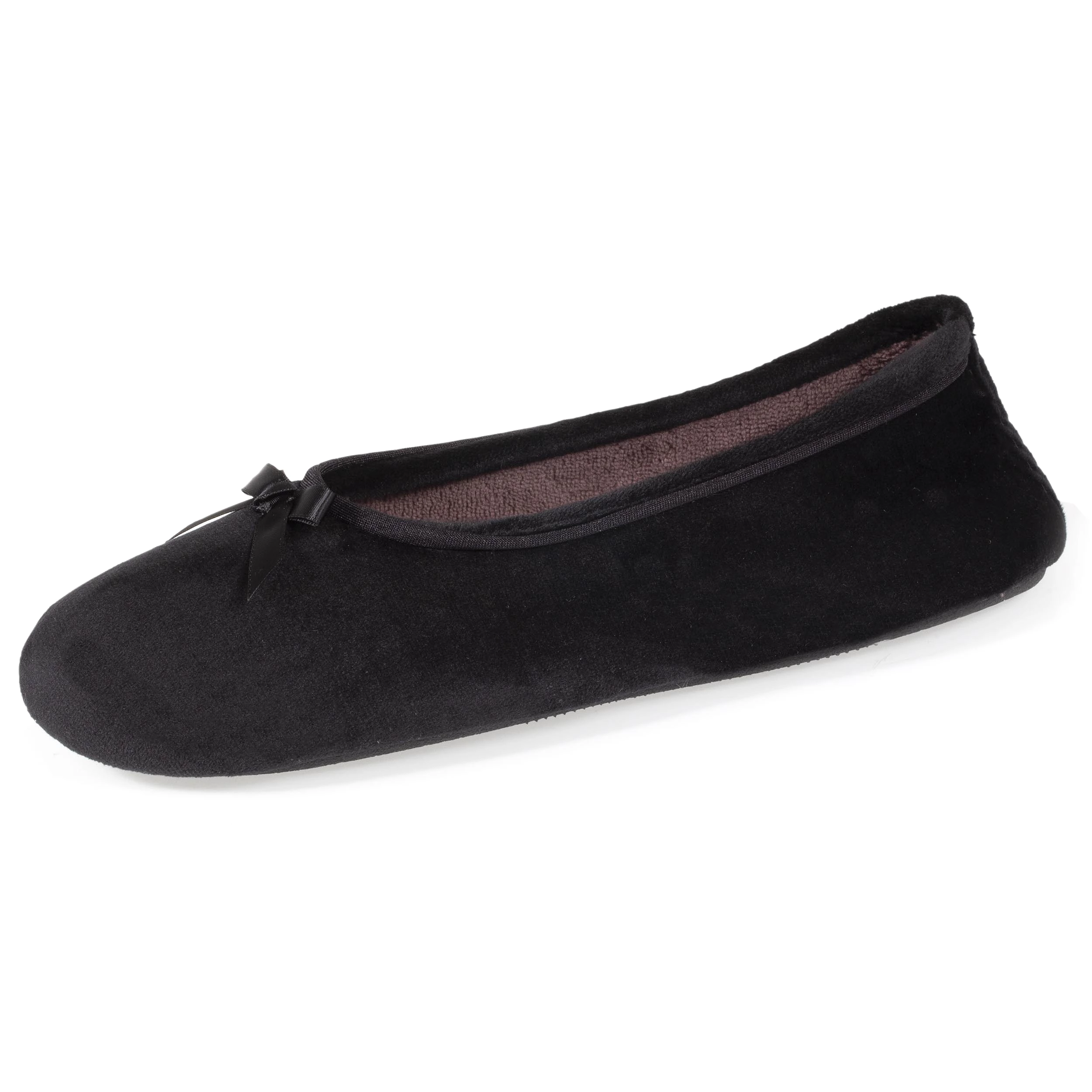 Chaussons ballerines Femme Noir/Pois