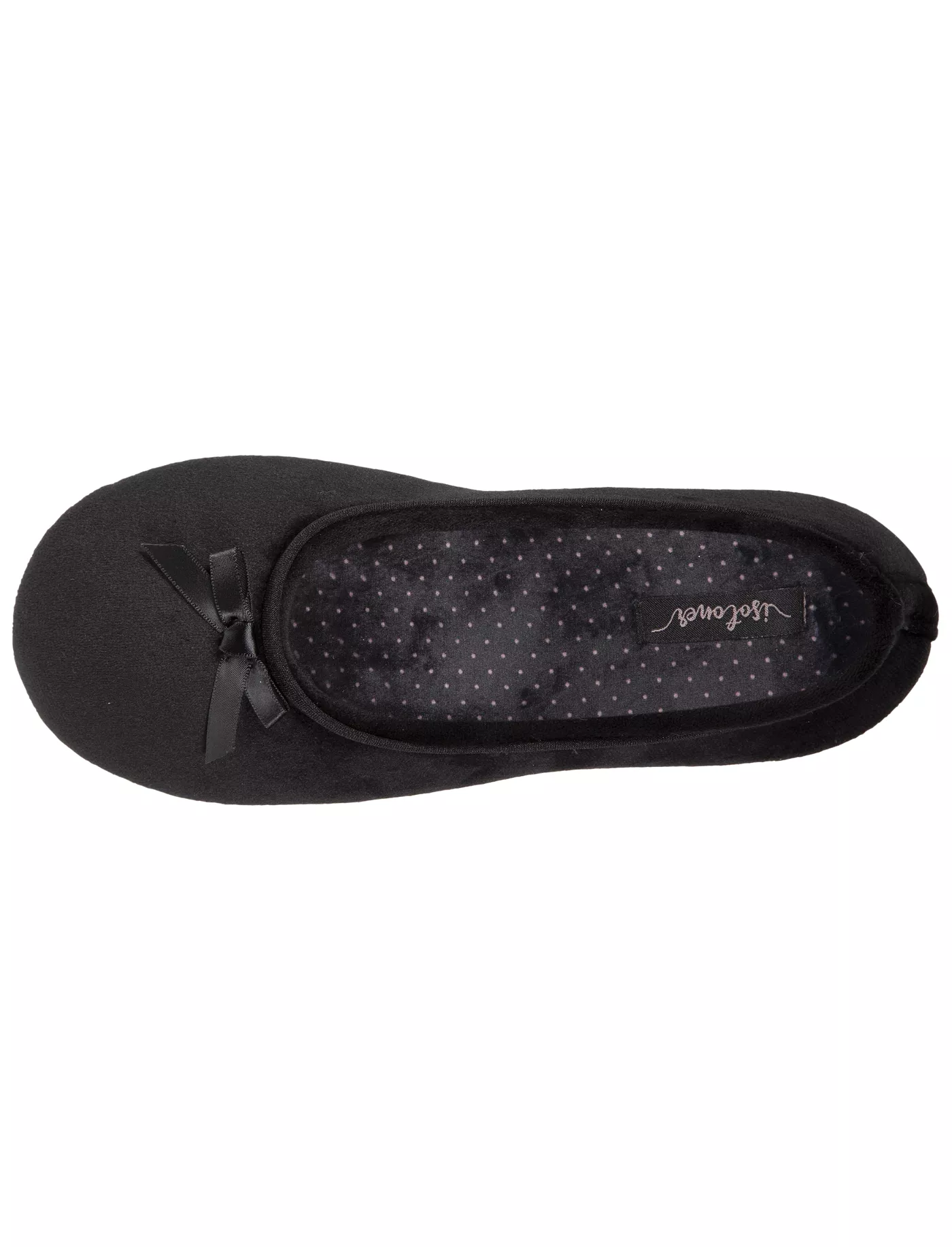 Chaussons ballerines Femme Noir/Pois