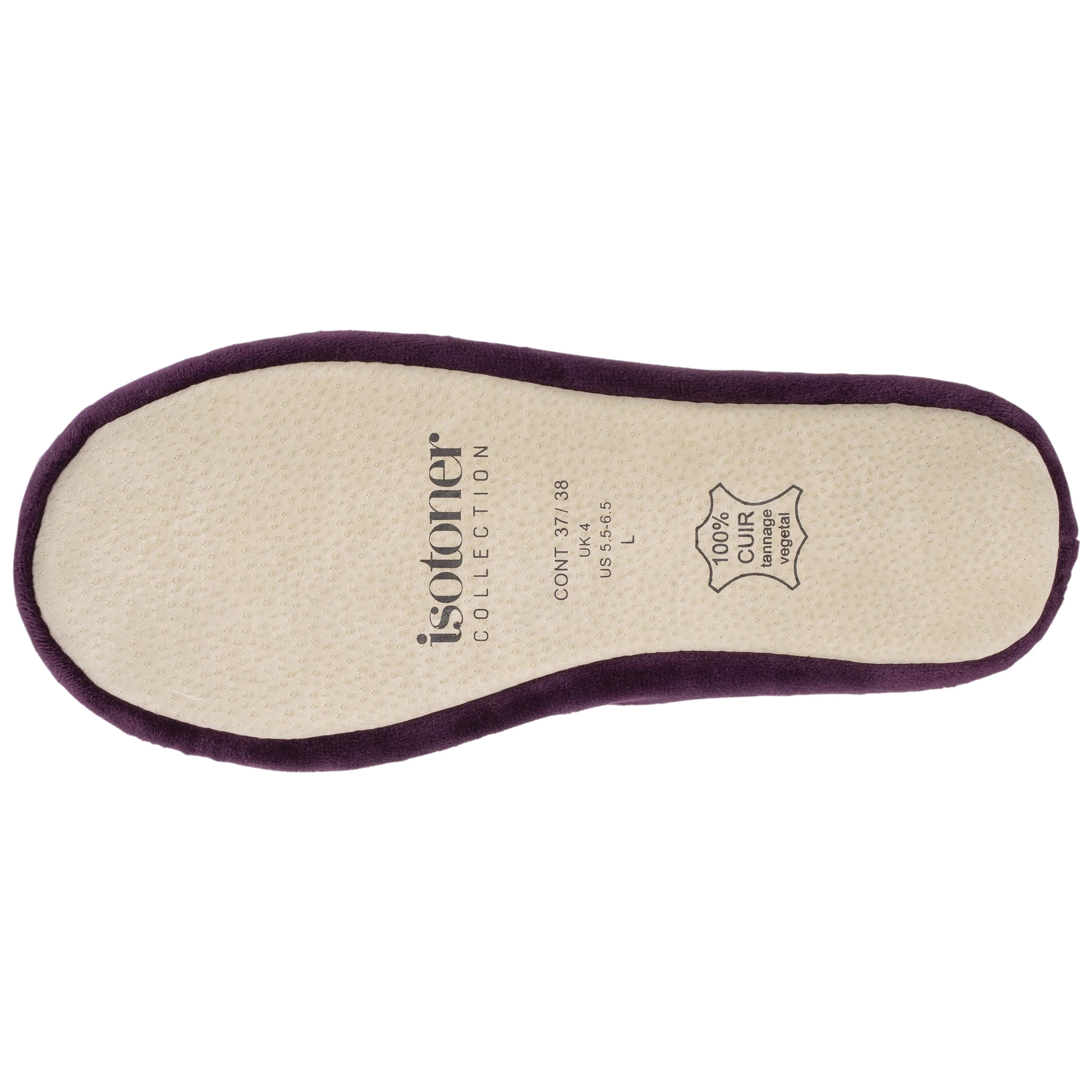 Chaussons ballerines Femme Nud Aubergine