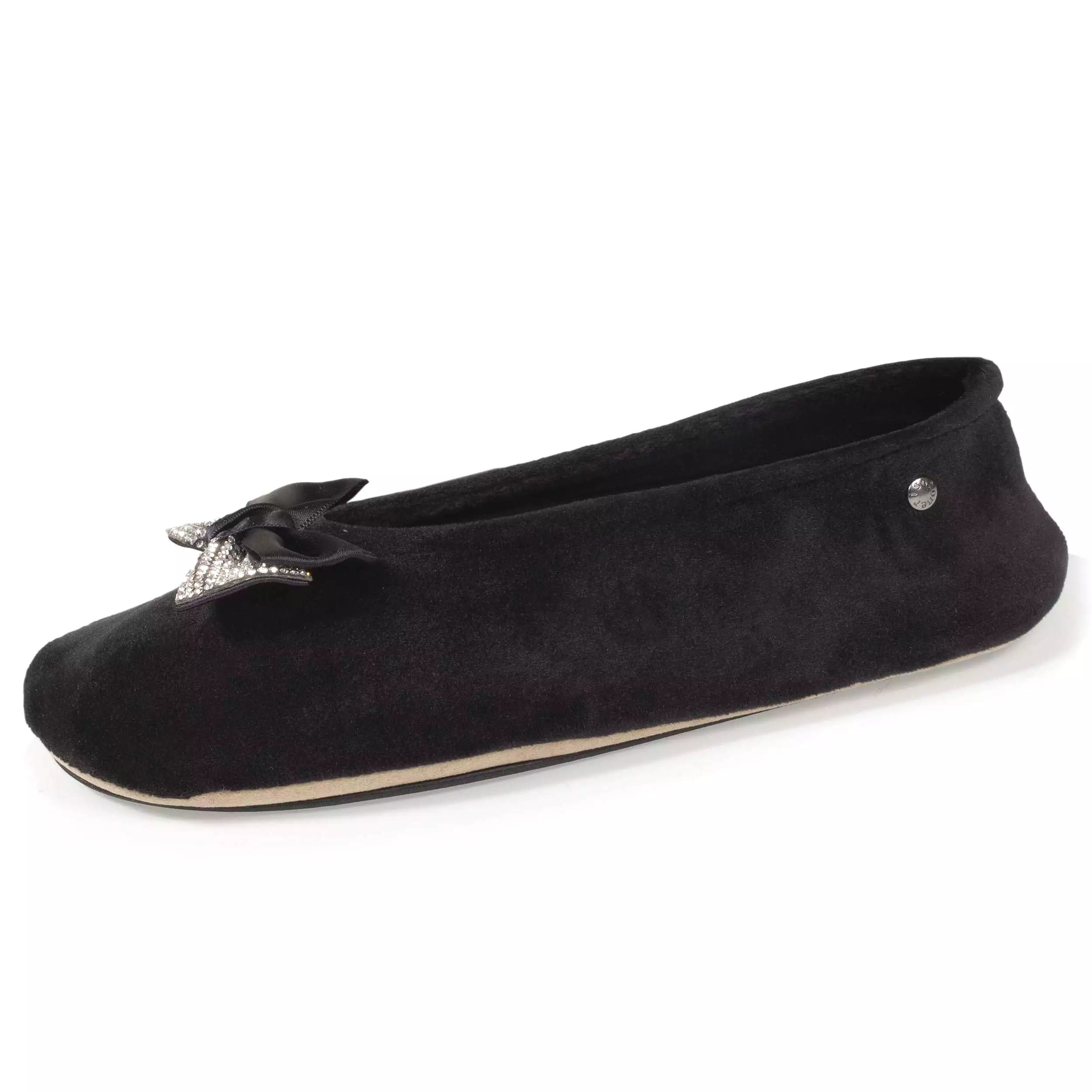 Chaussons ballerines Femme Nud Bijou Noir