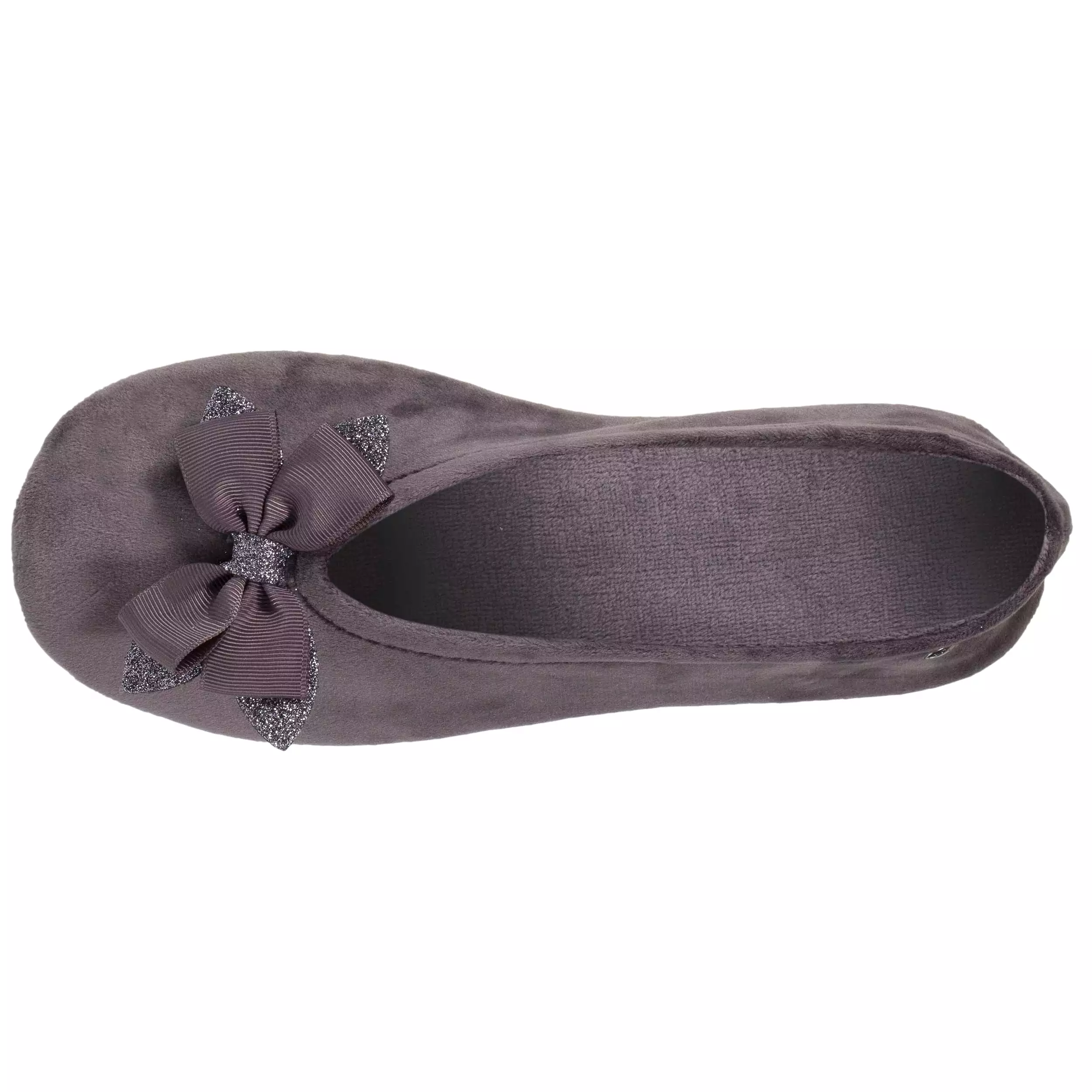 Chaussons ballerines Femme Nud Gros-grain Gris foncé