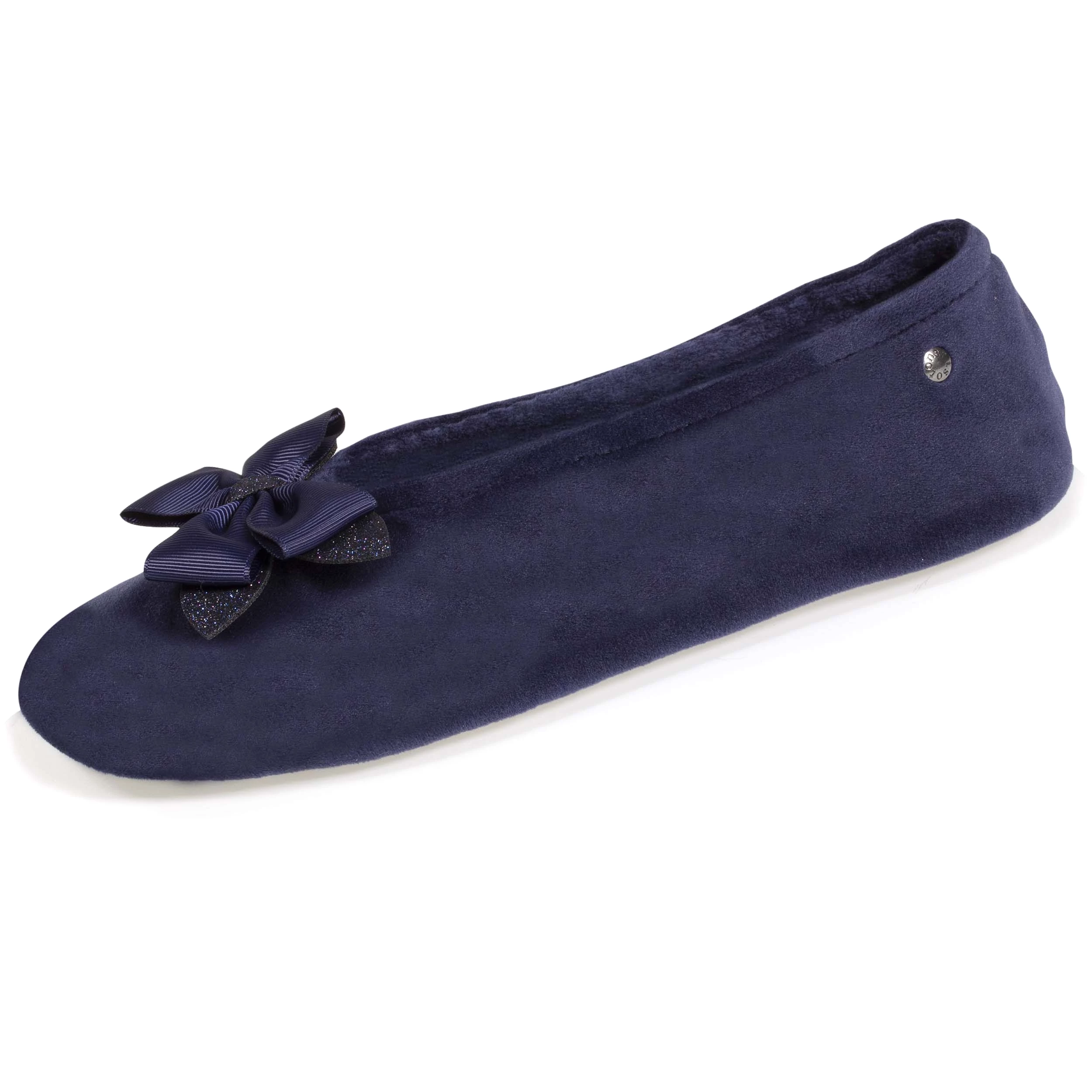 Chaussons ballerines Femme Nud gros-grain Marine