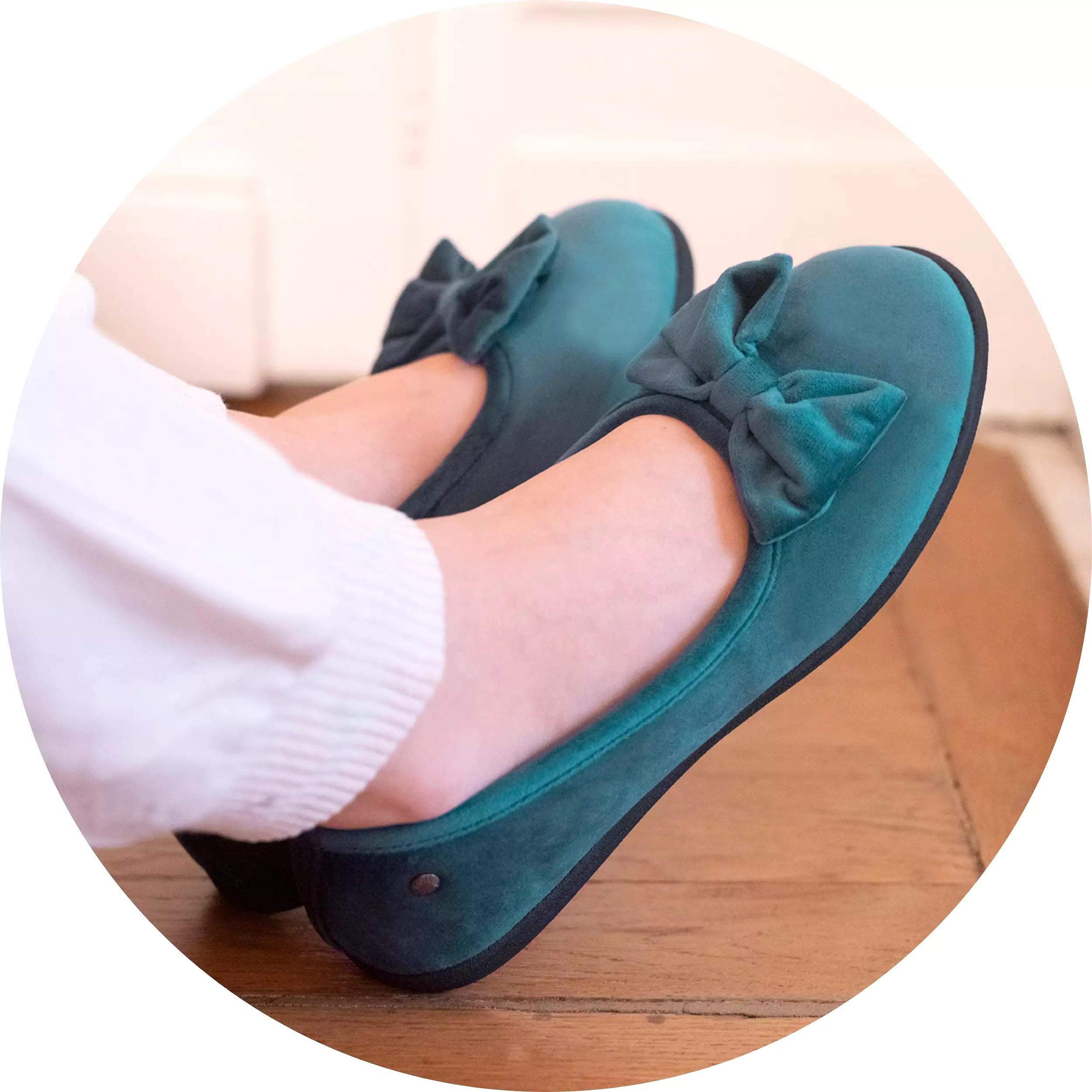 Chaussons ballerines Femme Nud Vert