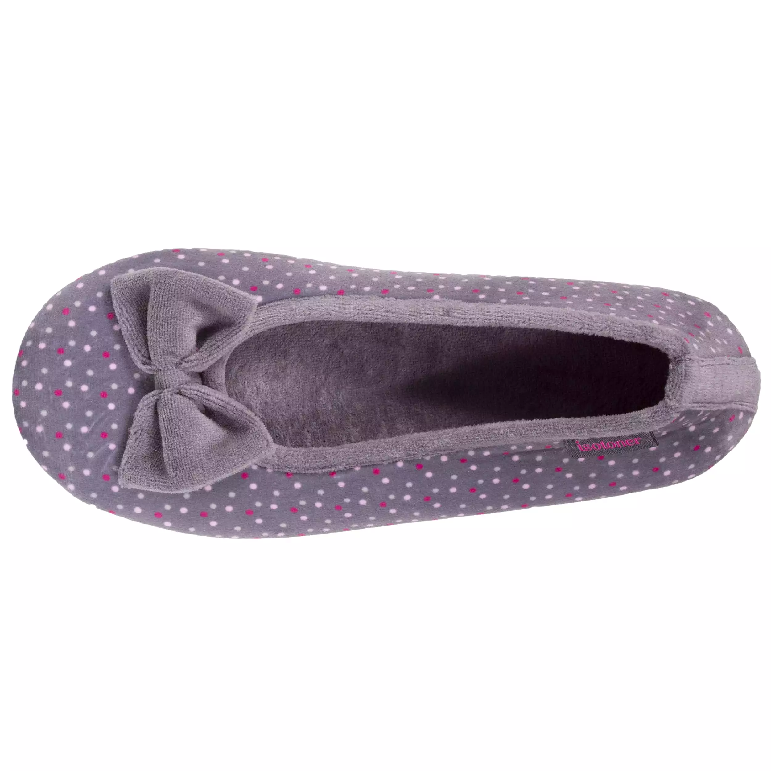 Chaussons ballerines Femme Pois Violet