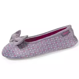 Chaussons ballerines Femme Pois Violet