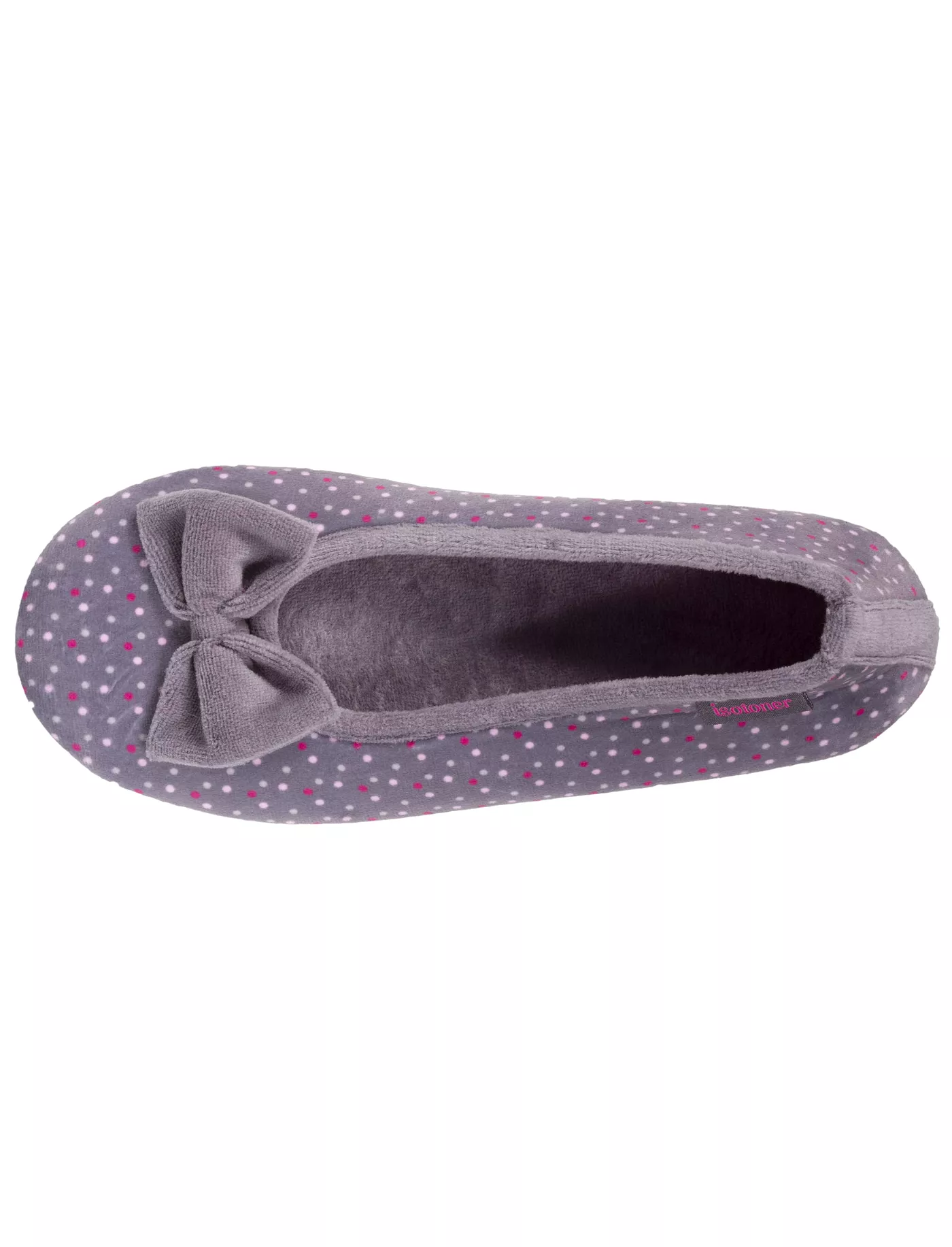 Chaussons ballerines Femme Pois Violet