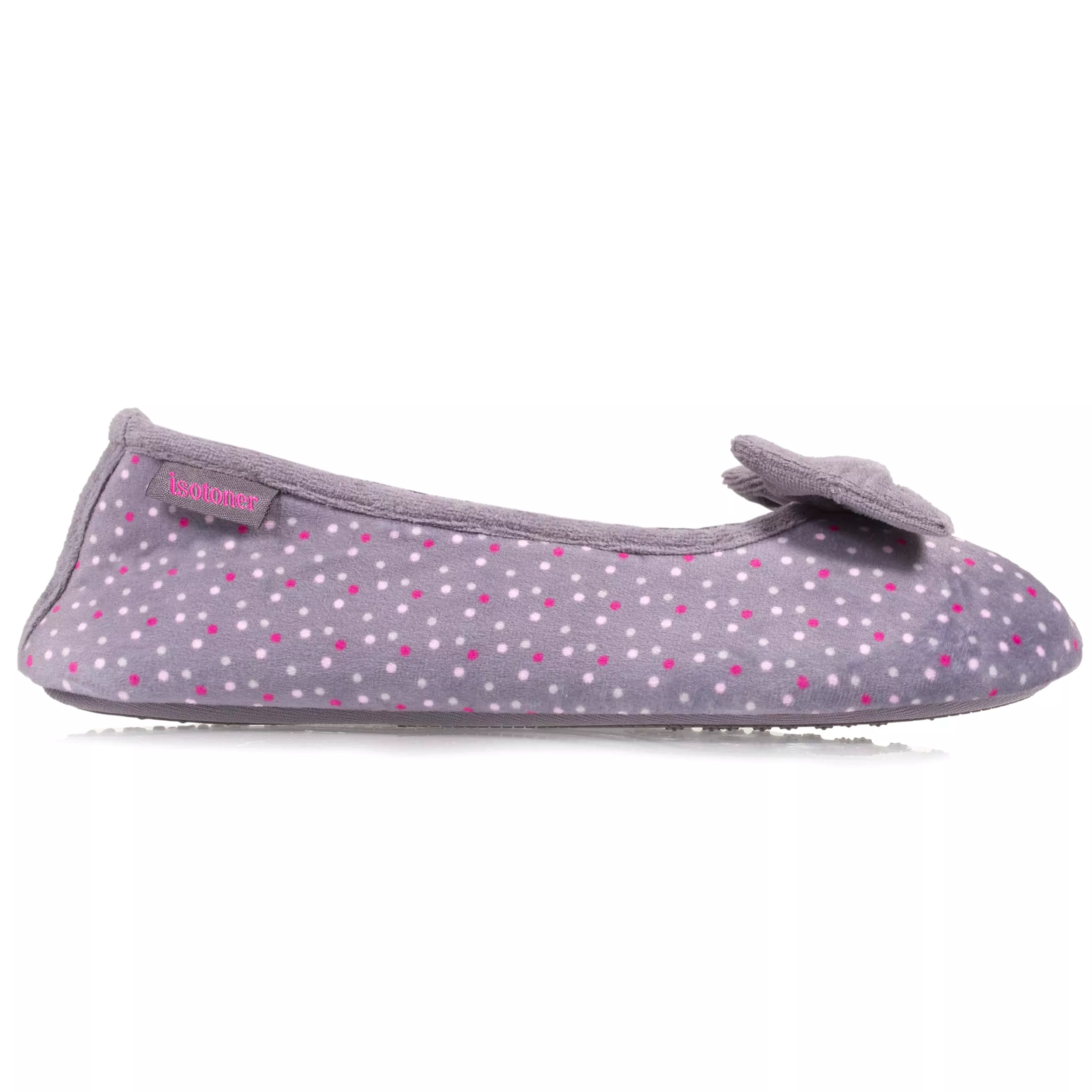 Chaussons ballerines Femme Pois Violet