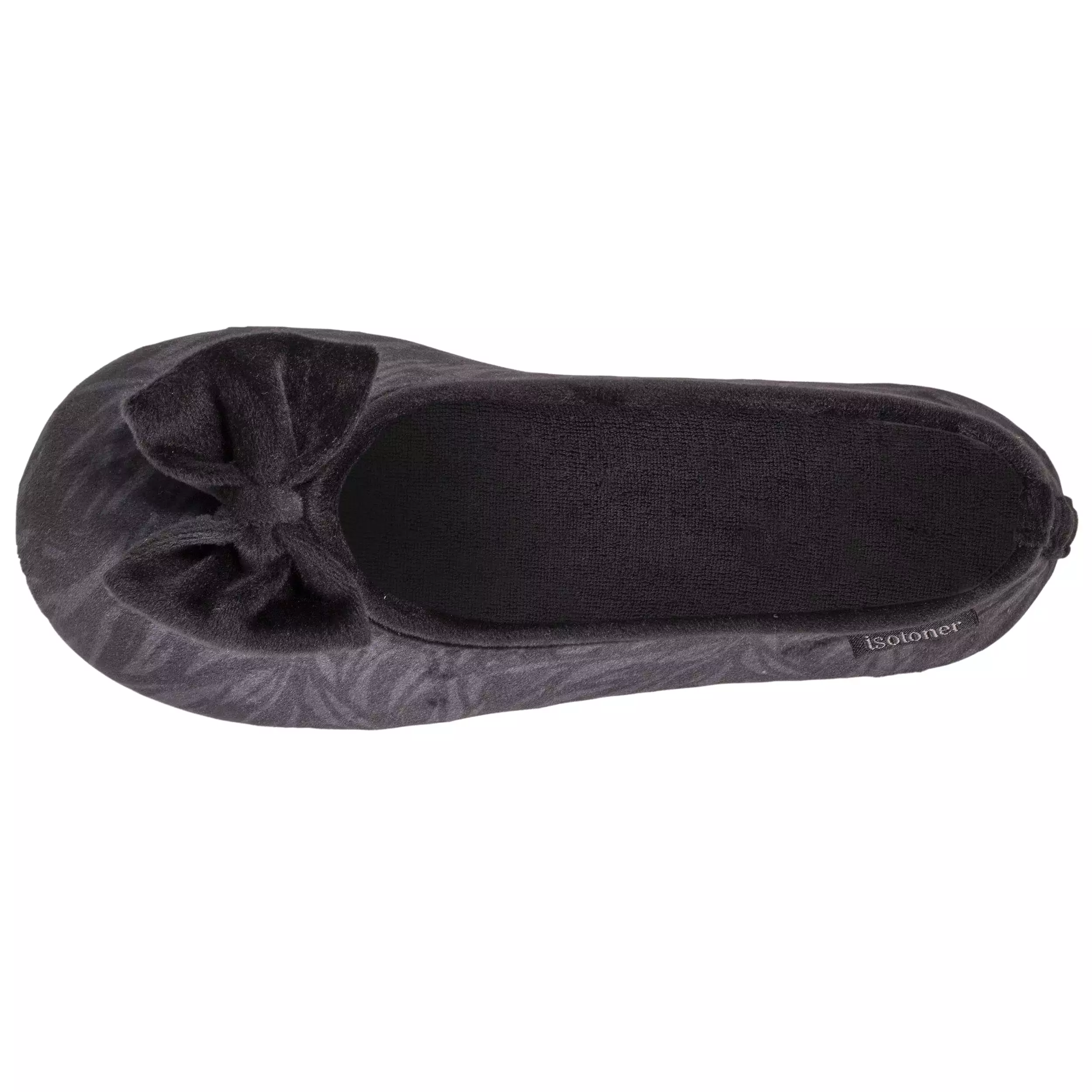 Chaussons ballerines Femme Zèbre Noir