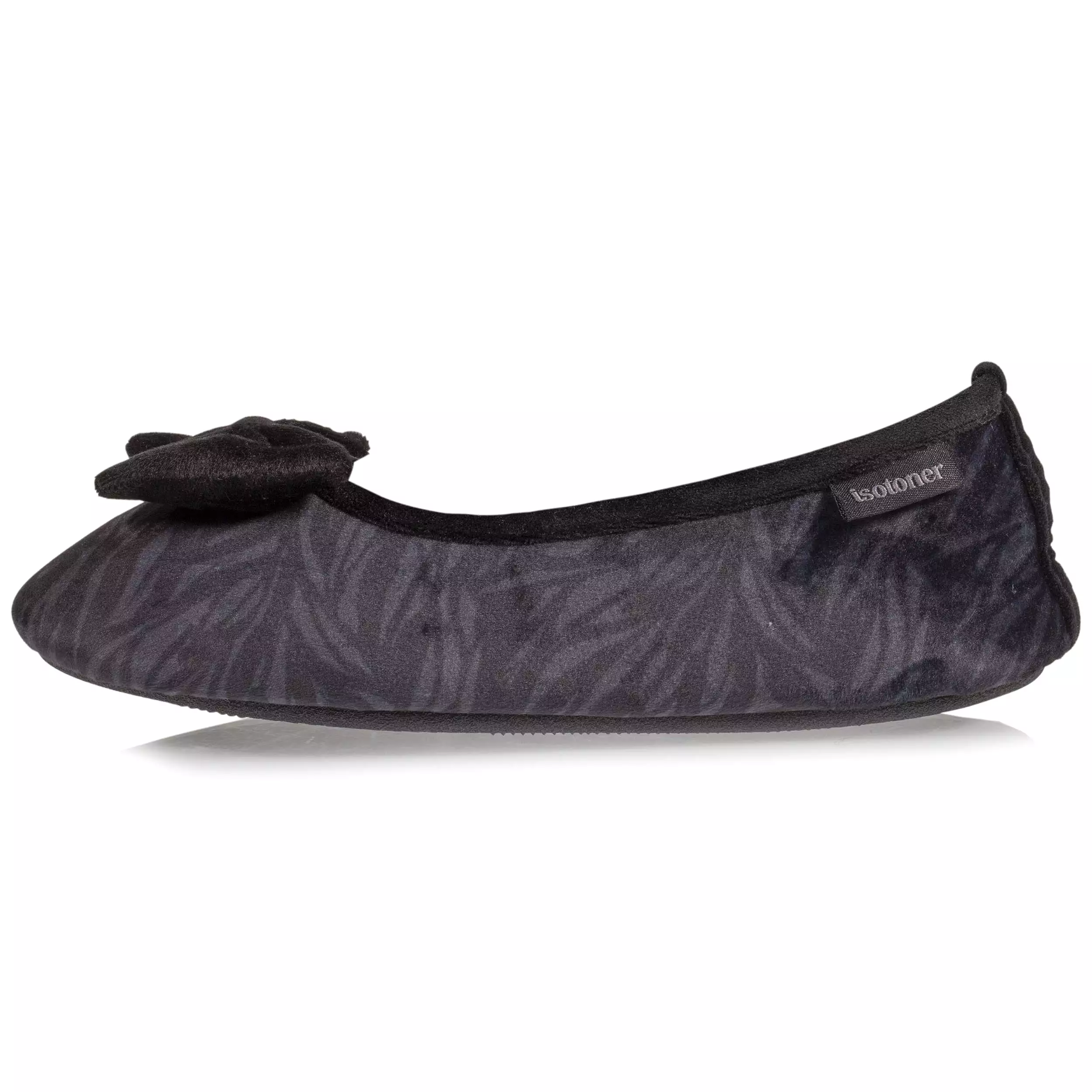 Chaussons ballerines Femme Zèbre Noir