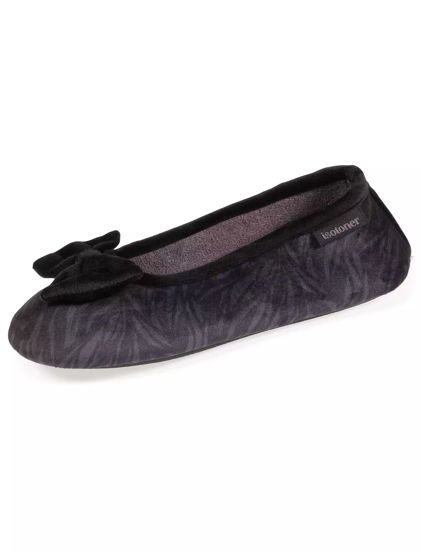 Chaussons ballerines Femme Zèbre Noir