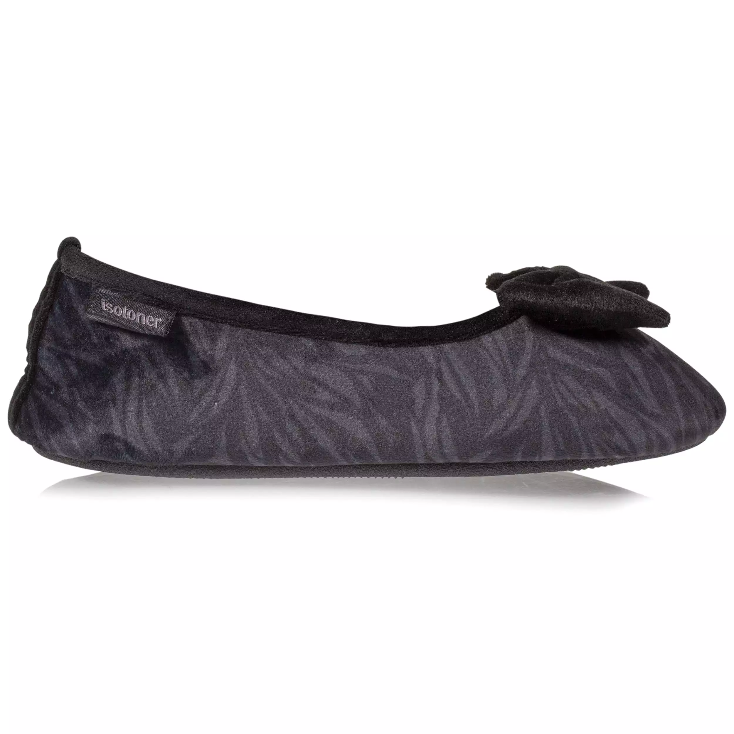 Chaussons ballerines Femme Zèbre Noir