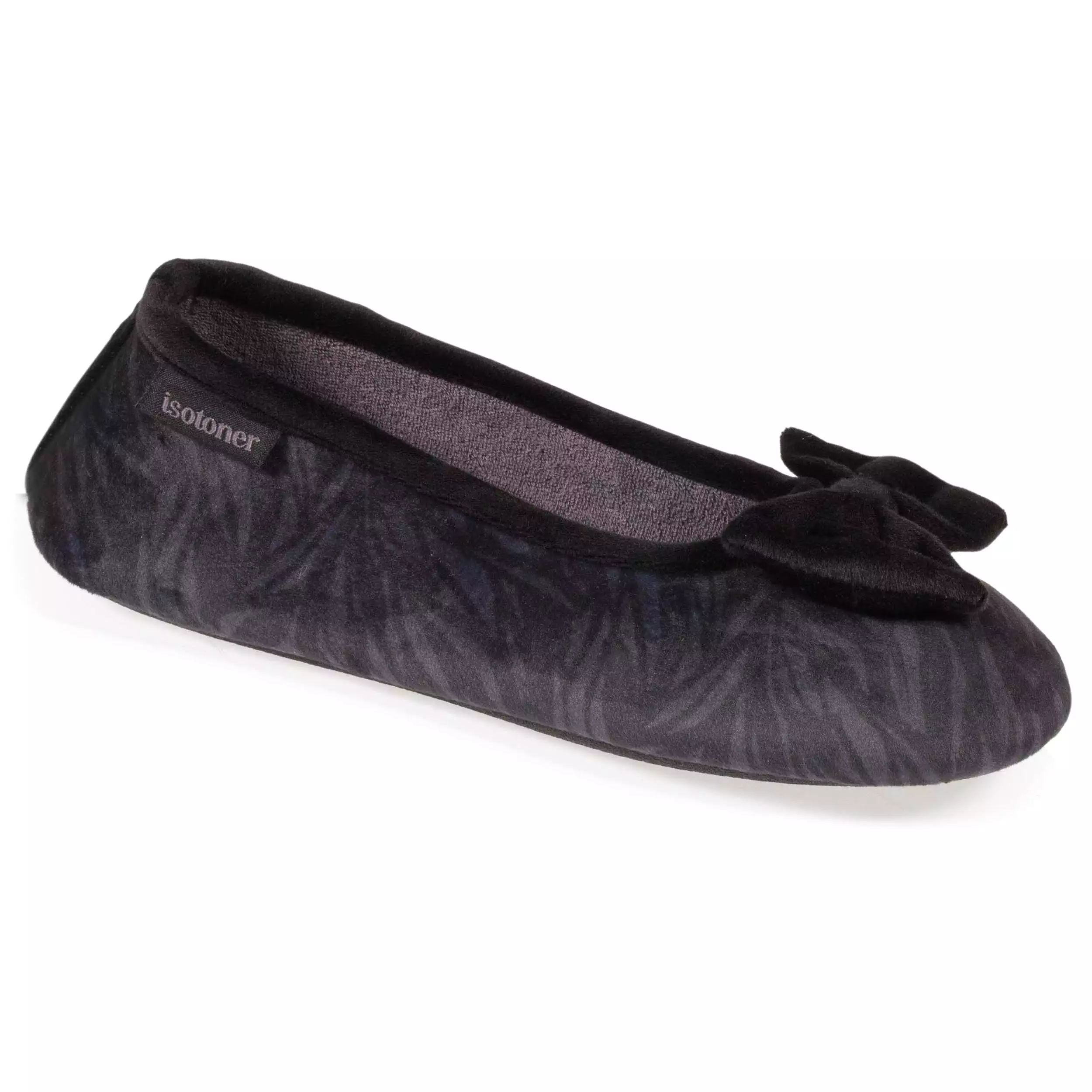 Chaussons ballerines Femme Zèbre Noir