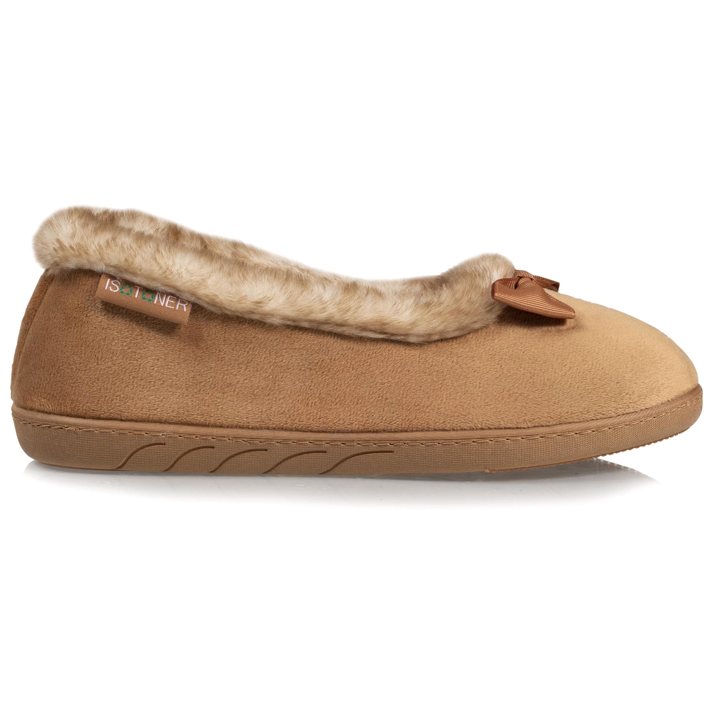 Chaussons ballerines recyclées Femme Camel