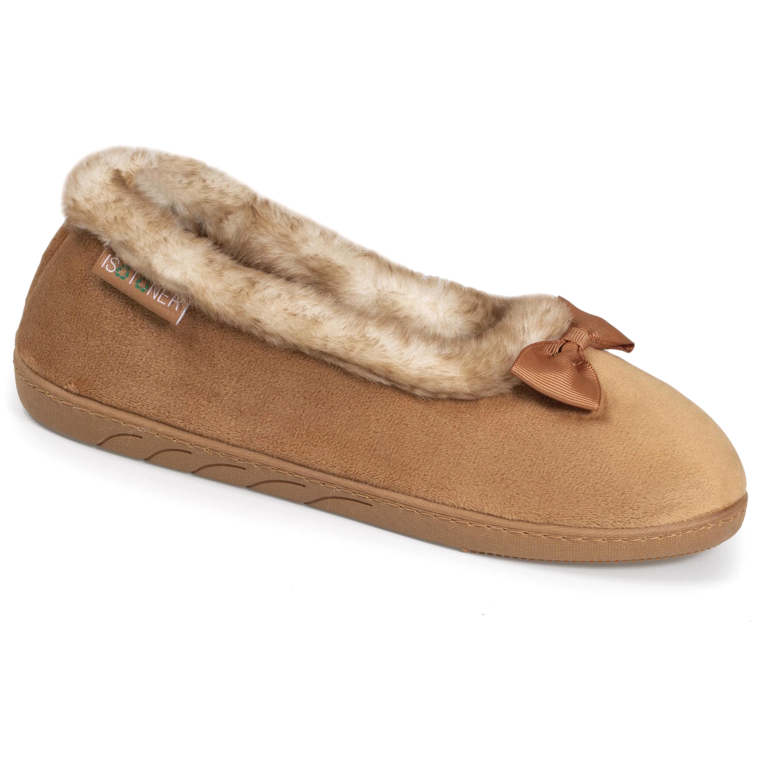 Chaussons ballerines recyclées Femme Camel