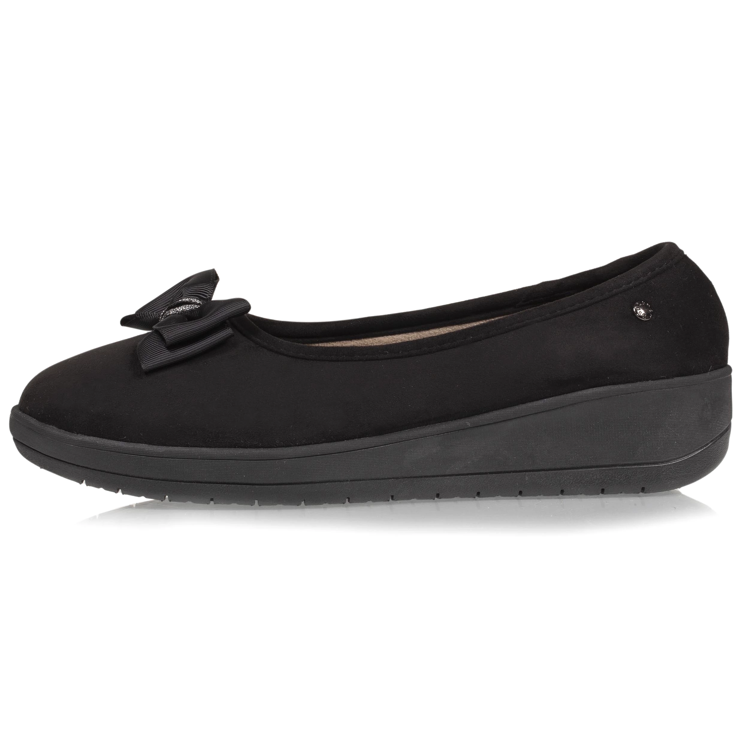 Chaussons ballerines talon Femme Noir