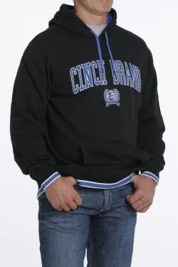 Cinch Men's Blue Logo Hoodie-Black