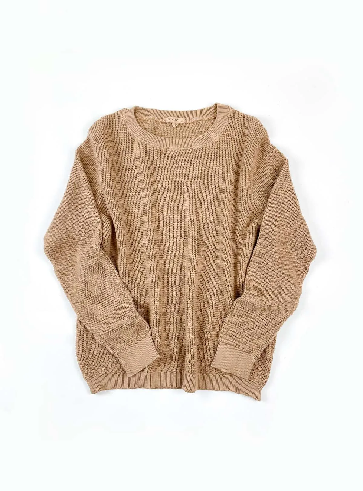 Easy Waffle Crewneck Sweater