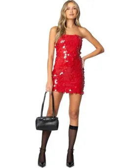 Edikted Women's Samba Sequin Strapless Mini Dress