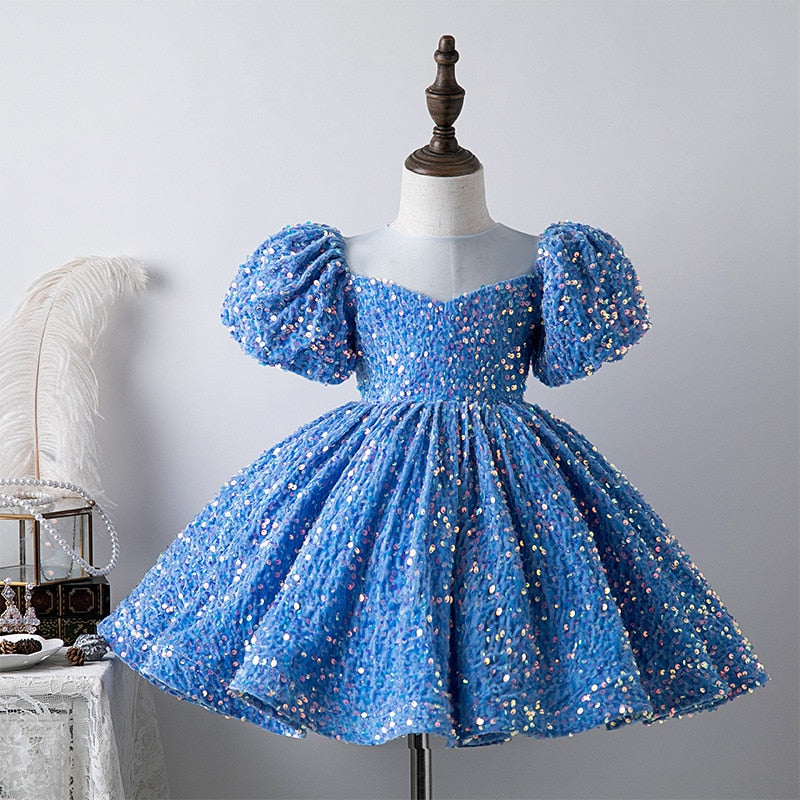 Elegant Fluffy Sequin Tutu Ball Gown