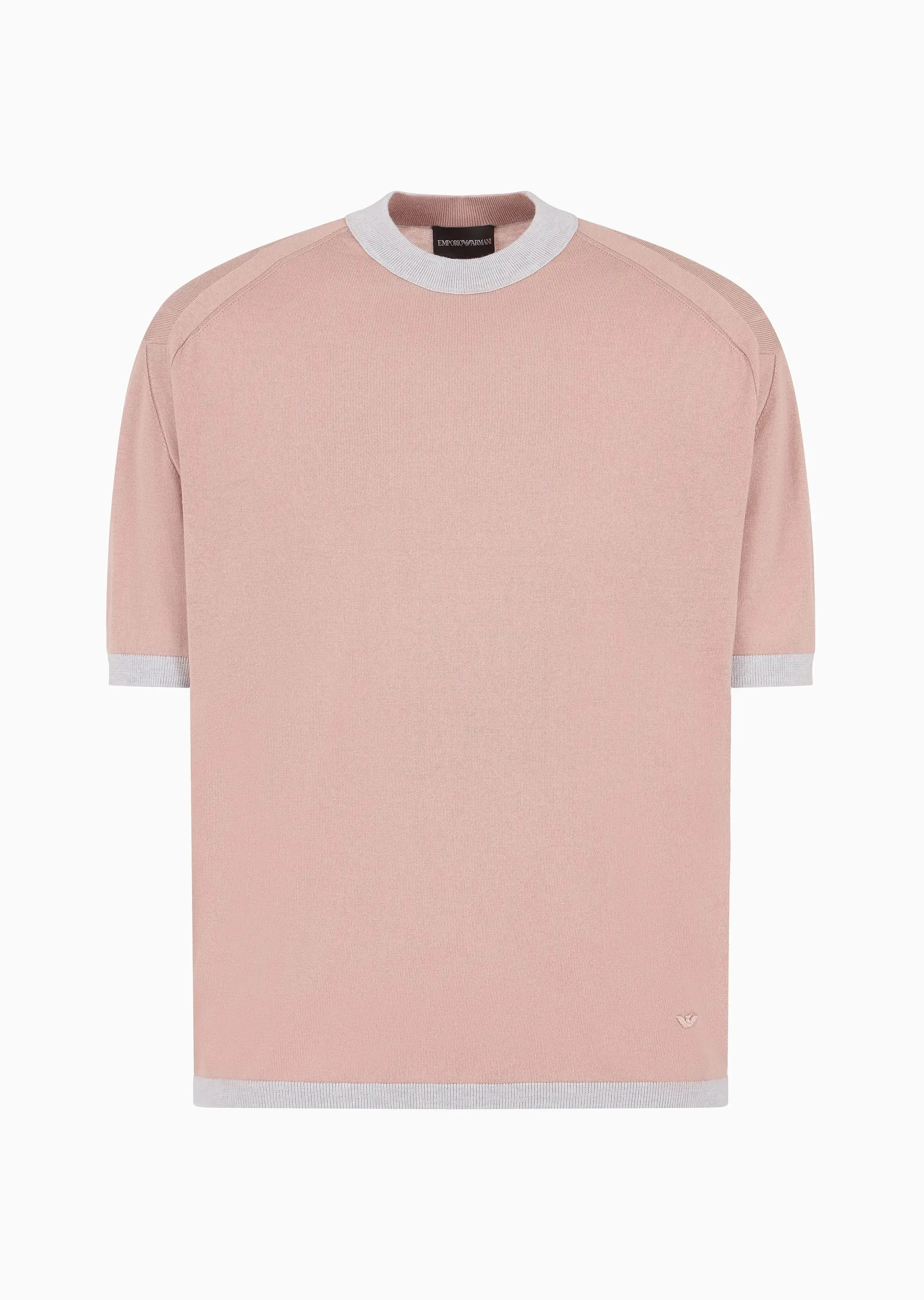 EMPORIO ARMANI  |Wool Street Style U-Neck Long Sleeves Logo Sweaters